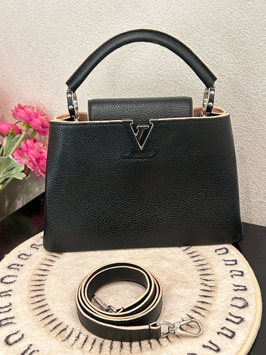 Louis Vuitton - Capucines - Taurillon leather - Black with Pink interior - (Mini)