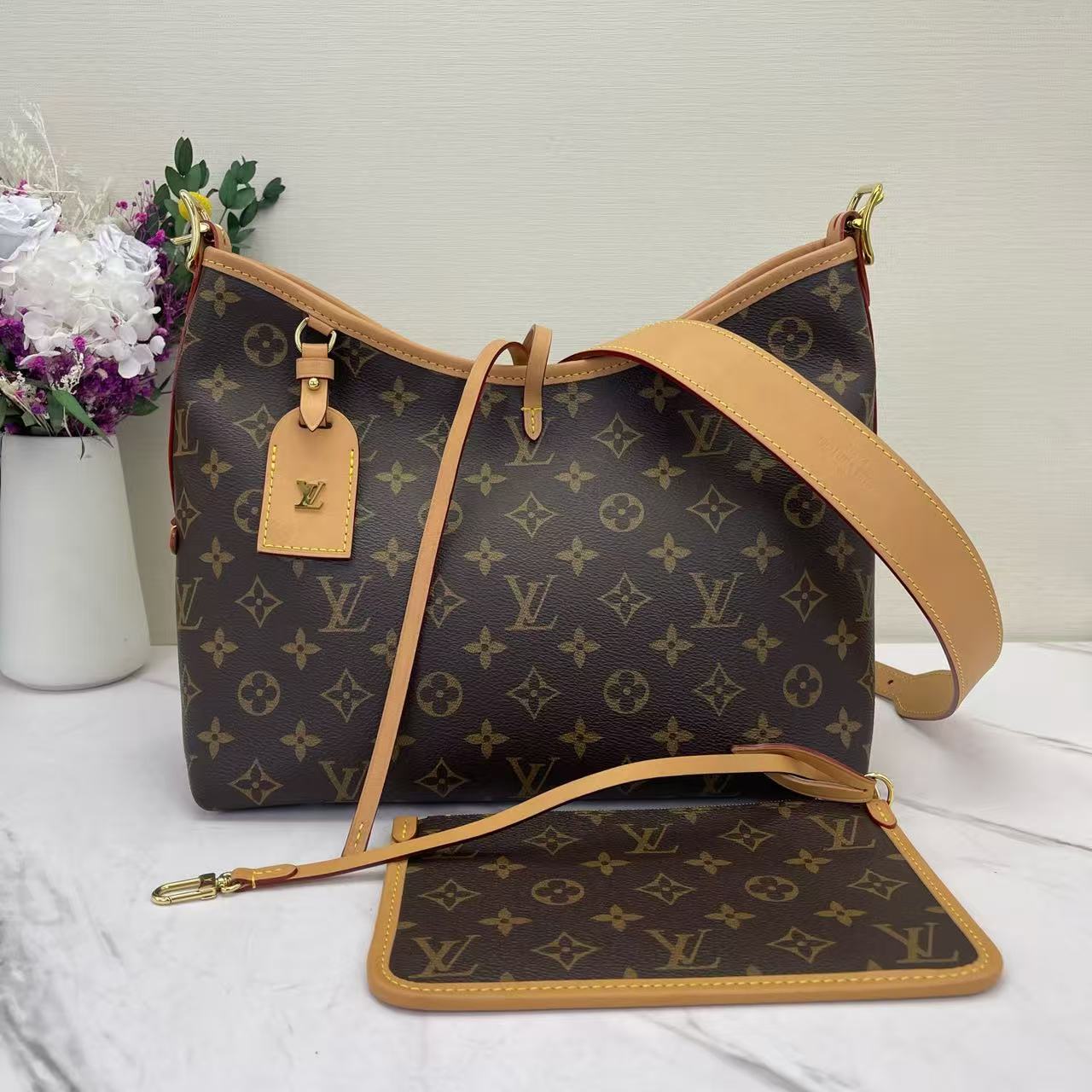 Louis Vuitton - Carryall - Monogram coated canvas and Vachetta leather - Brown - (small)