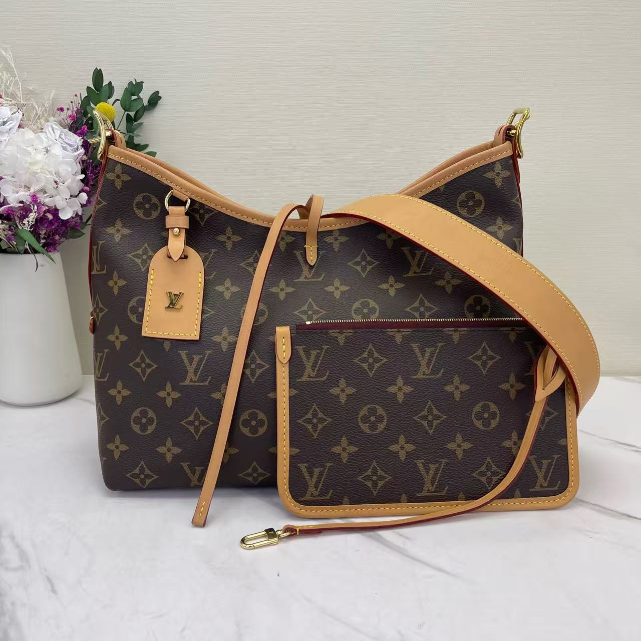 Louis Vuitton - Carryall - Monogram coated canvas and Vachetta leather - Brown - (small)