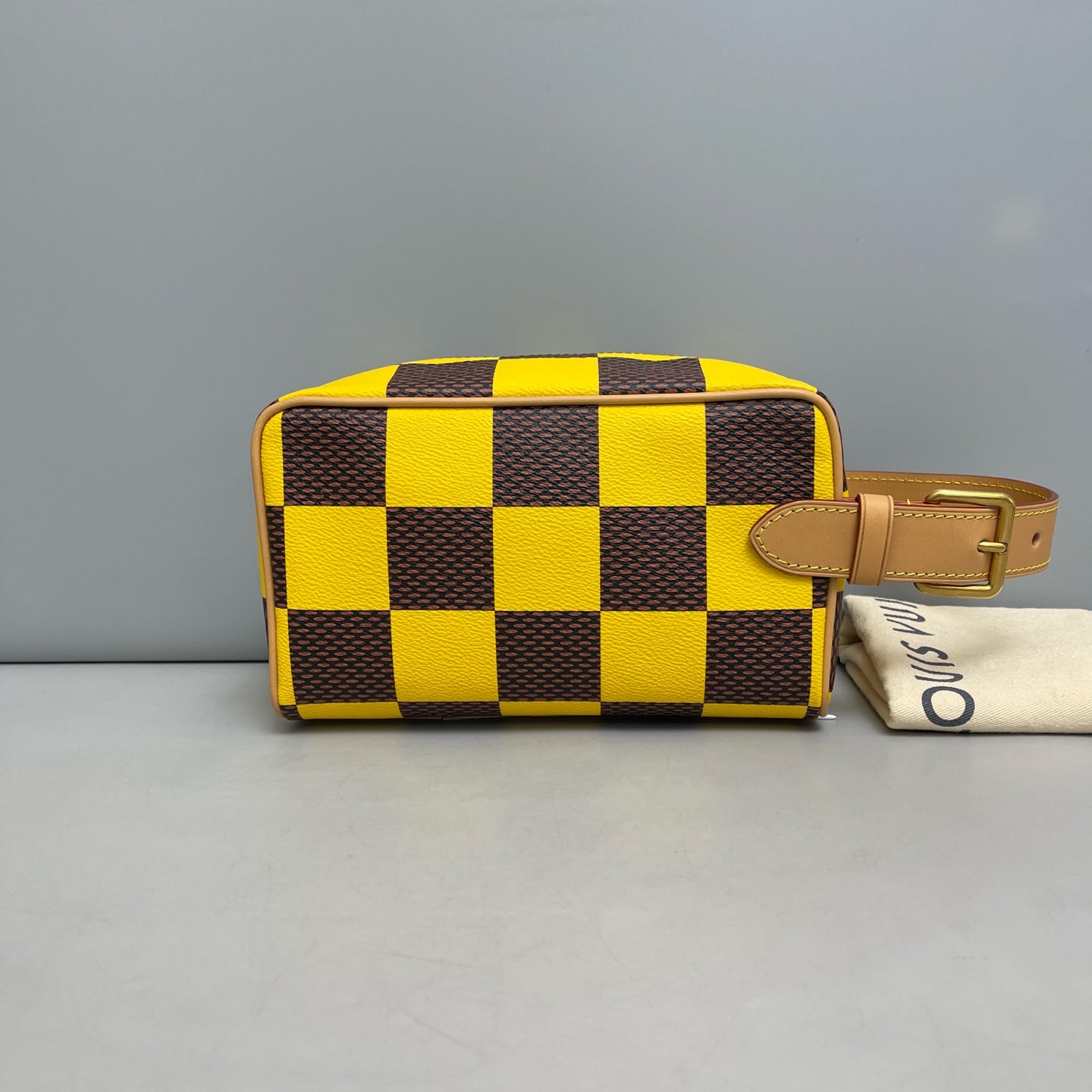 Louis Vuitton - Checkerboard Pouch - Leather - Yellow - (mini)