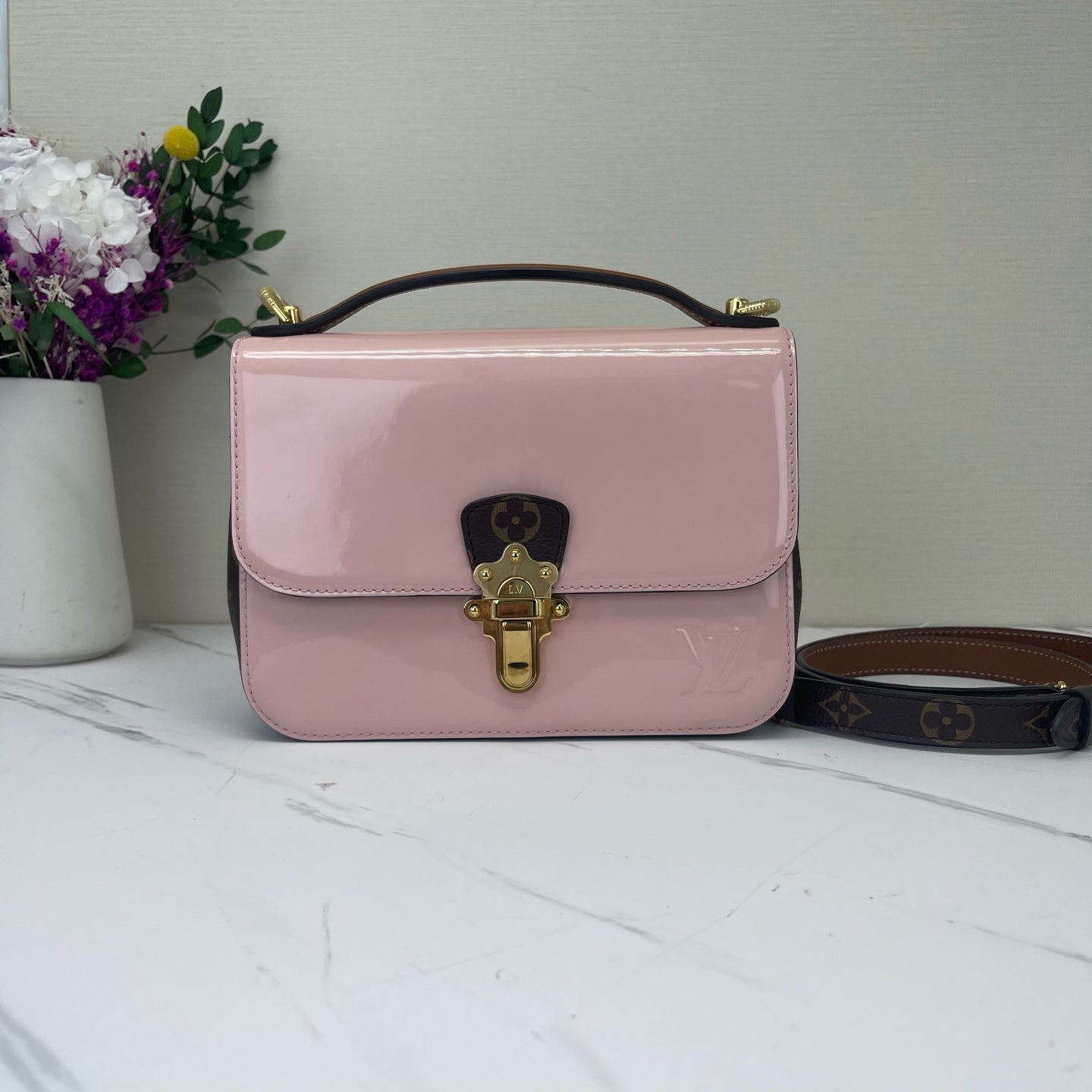 Louis Vuitton - Cherry Wood Messenger BB - Patent leather - Pink - (mini)