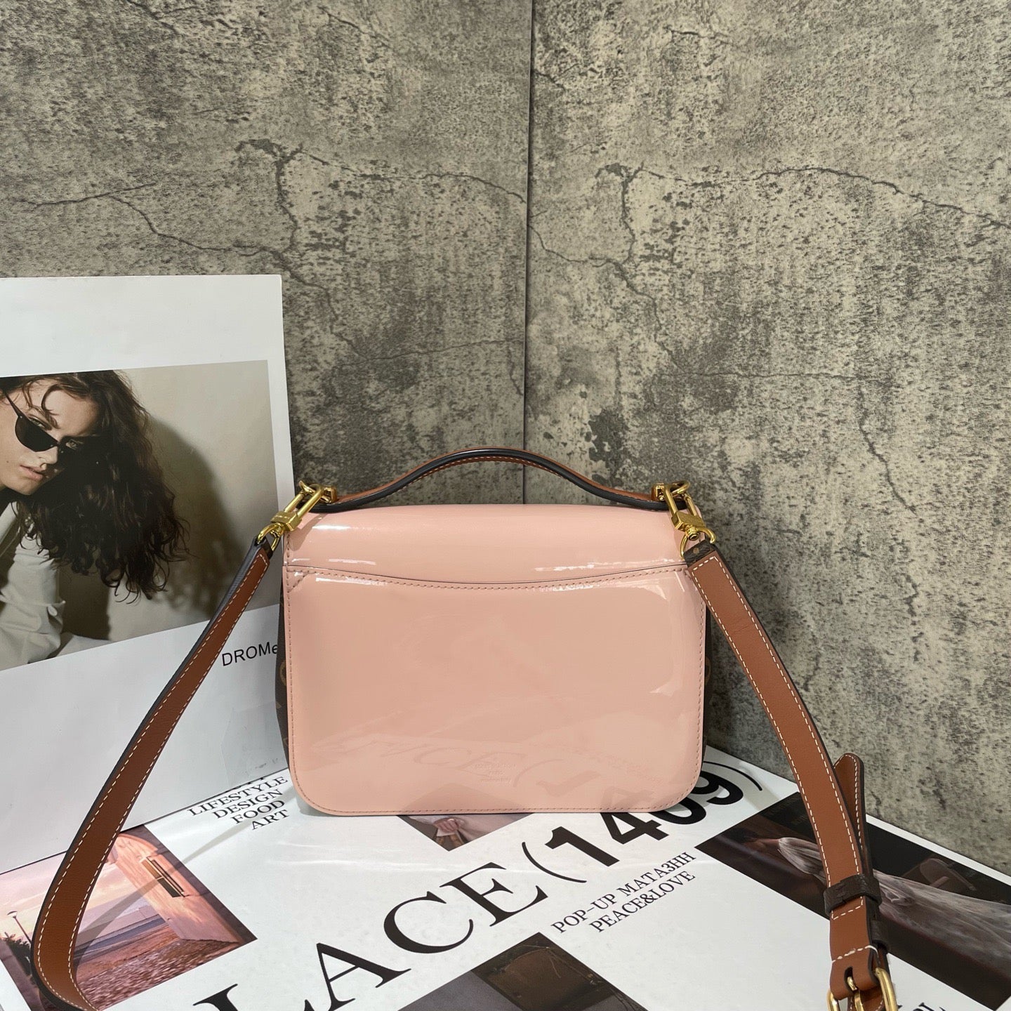 Louis Vuitton - Cherrywood BB - Patent leather and Monogram canvas - Pink and Brown - (Small)