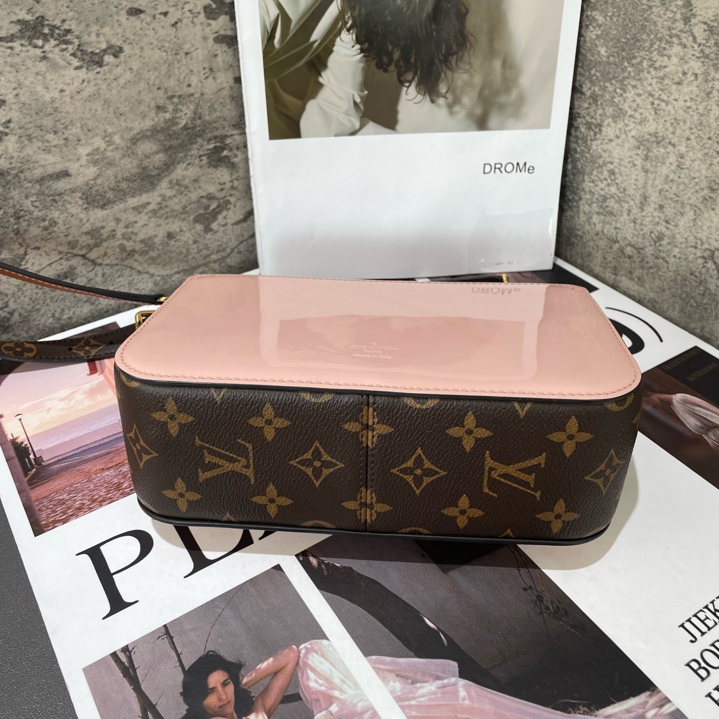 Louis Vuitton - Cherrywood BB - Patent leather and Monogram canvas - Pink and Brown - (Small)