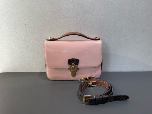 Louis Vuitton - Cherrywood BB - Patent leather and Monogram canvas - Pink and Brown - (Small)