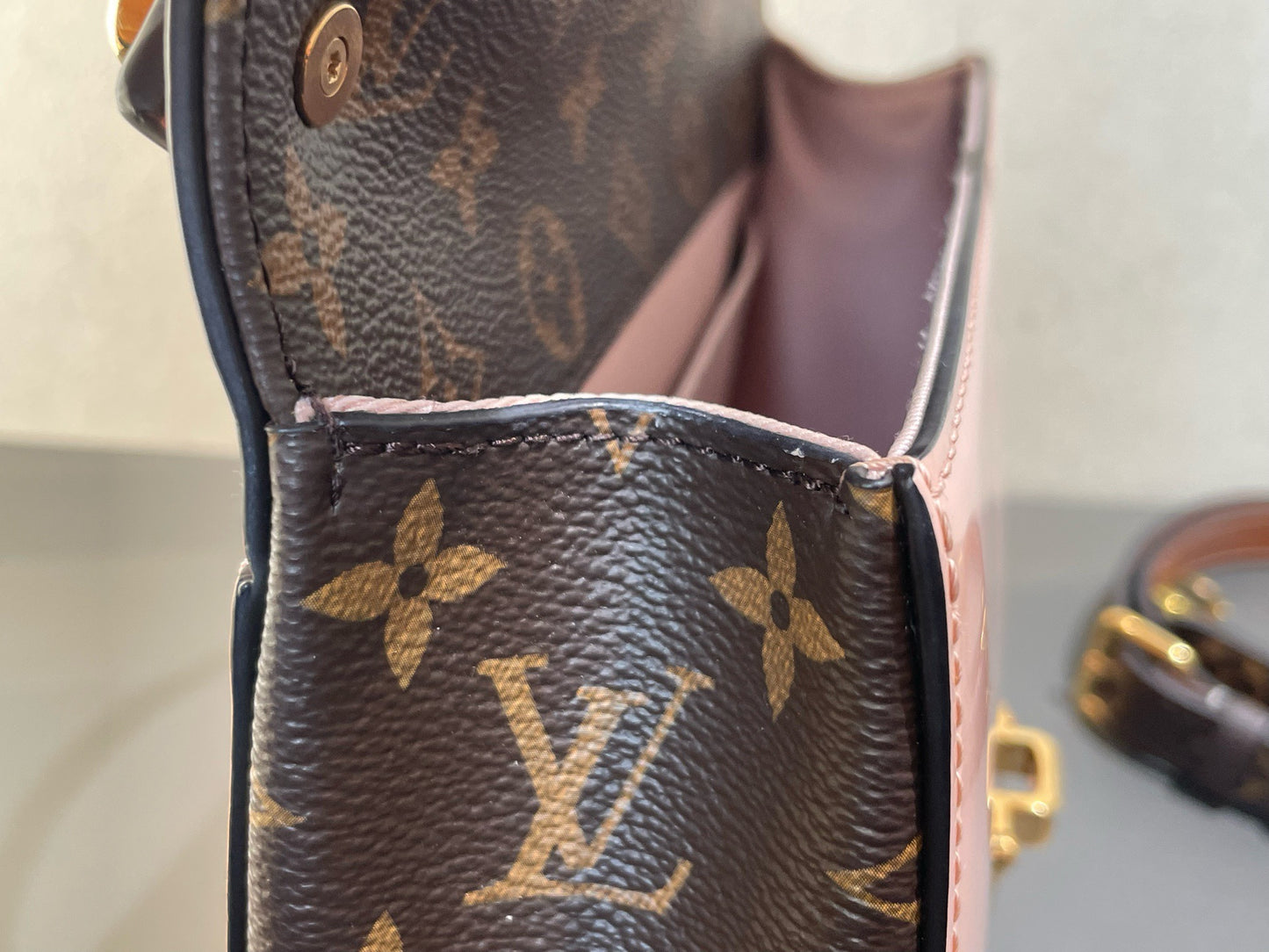 Louis Vuitton - Cherrywood BB - Patent leather and Monogram canvas - Pink and Brown - (Small)