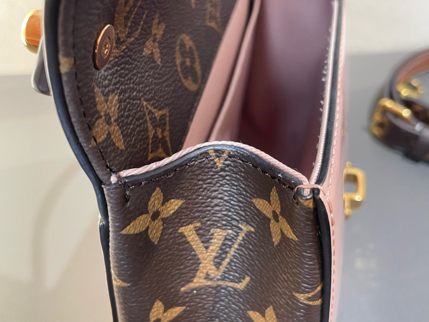 Louis Vuitton - Cherrywood BB - Patent leather and Monogram canvas - Pink and Brown - (Small)
