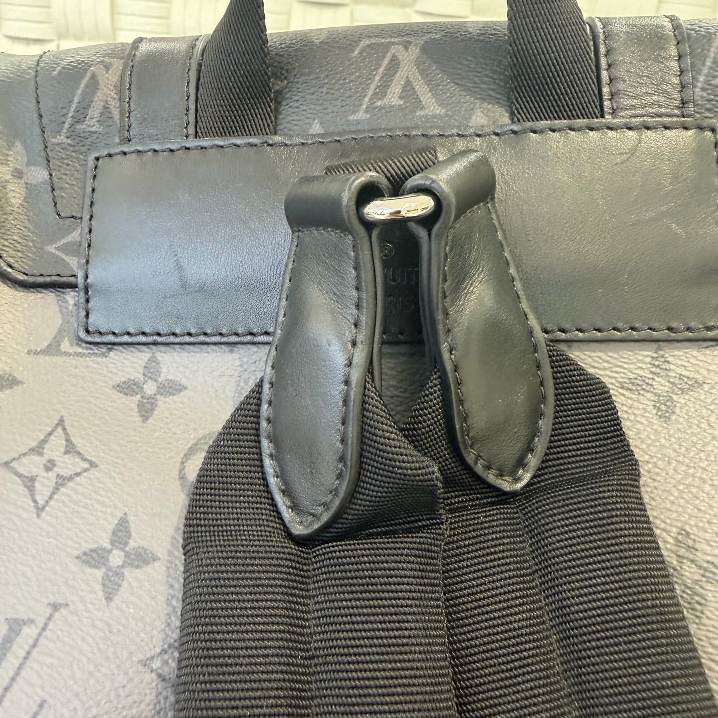 Louis Vuitton - Christopher Backpack (Limited Edition Reversed Black Warrior) - Monogram coated canvas with leather trim - Grey - (medium)
