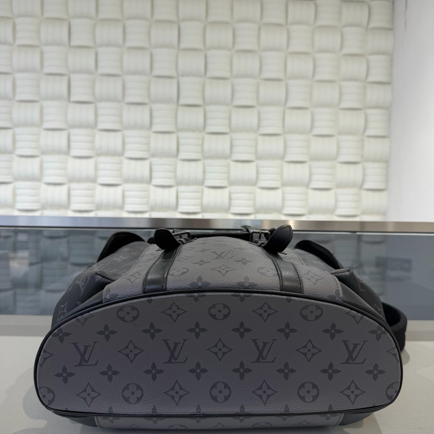 Louis Vuitton - Christopher Backpack (Limited Edition Reversed Black Warrior) - Monogram coated canvas with leather trim - Grey - (medium)
