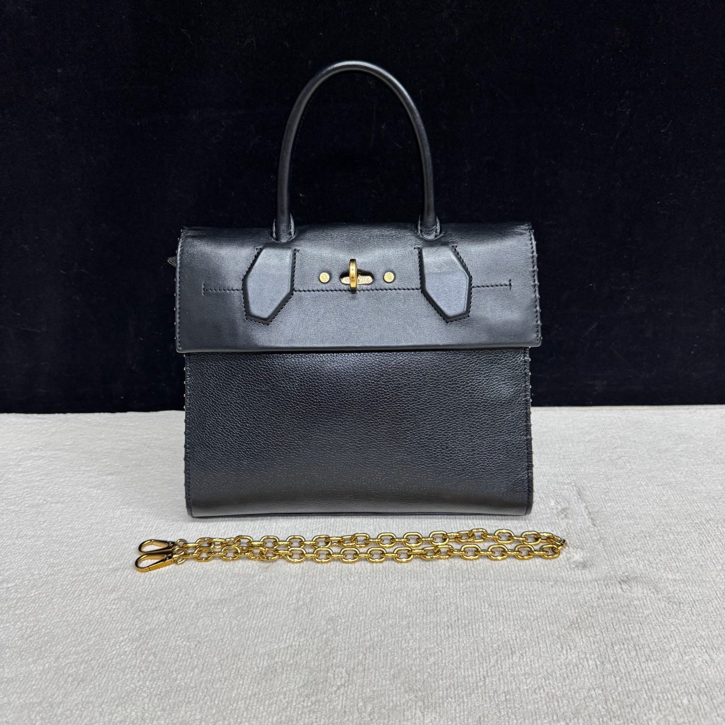 Louis Vuitton - City Steamer - Leather - Black - (mini)