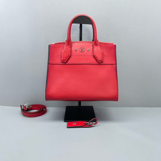 Louis Vuitton - City Steamer - Leather - Red - (small)