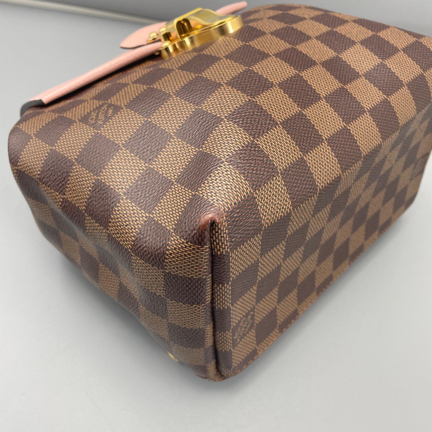 Louis Vuitton - Clapton Backpack - Damier Ebene coated canvas with grained leather trim - Brown with Pink accents - (Small)
