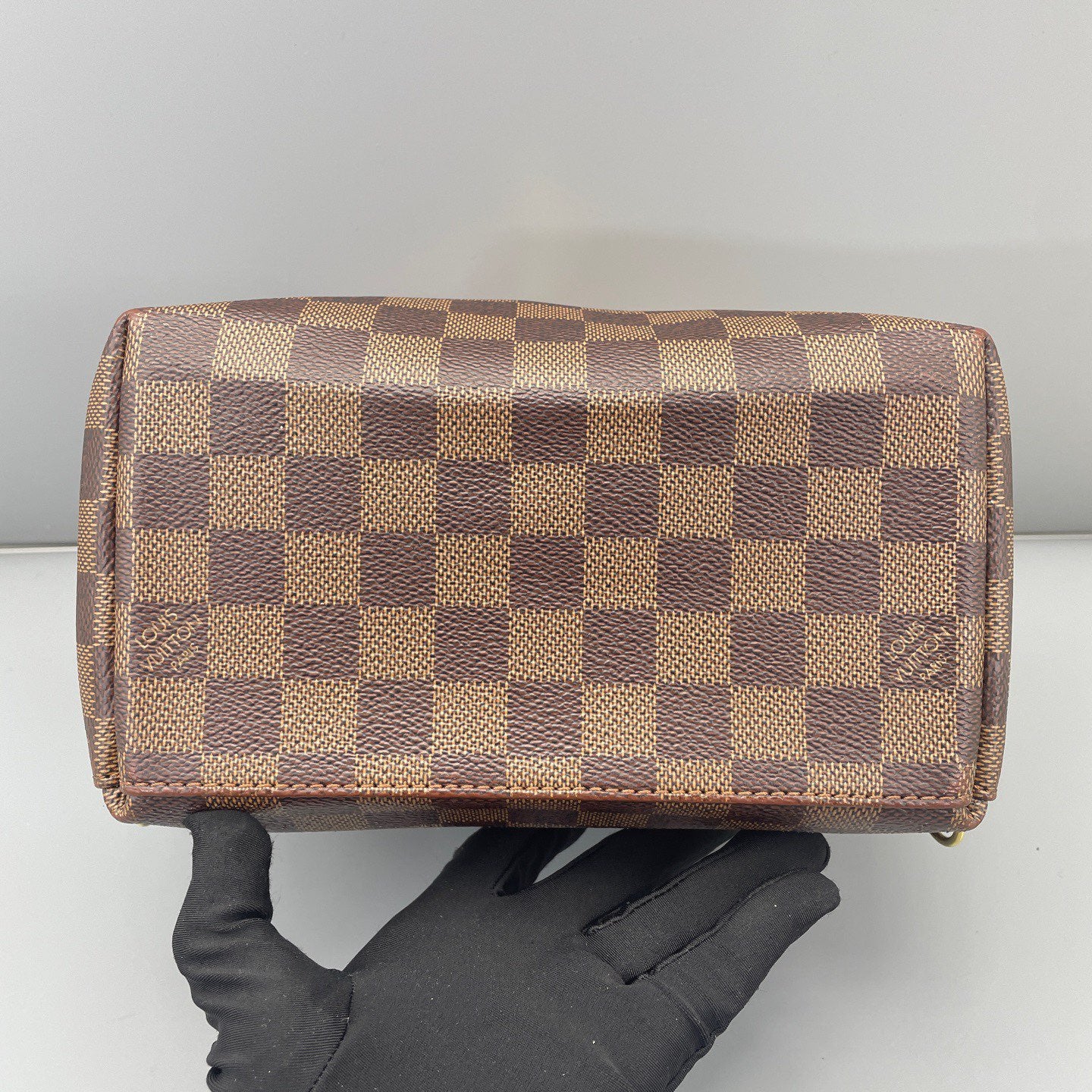 Louis Vuitton - Clapton Backpack - Damier Ebene coated canvas with grained leather trim - Brown with Pink accents - (Small)