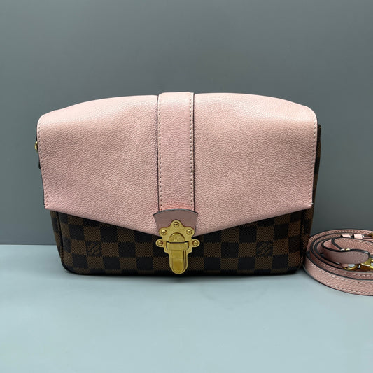 Louis Vuitton - Clapton Messenger Bag - Damier Ebene coated canvas and leather - Brown and Pink - (medium)