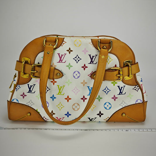 Louis Vuitton - Claudia - Monogram Multicolore canvas with Vachetta leather trim - White with Multicolour Monogram - (medium)