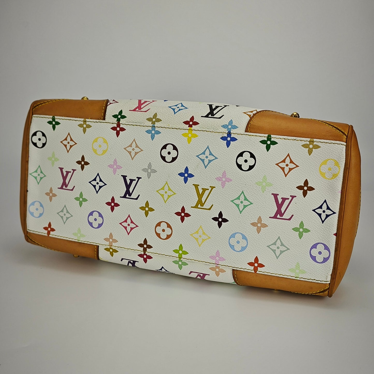 Louis Vuitton - Claudia - Monogram Multicolore canvas with Vachetta leather trim - White with Multicolour Monogram - (medium)