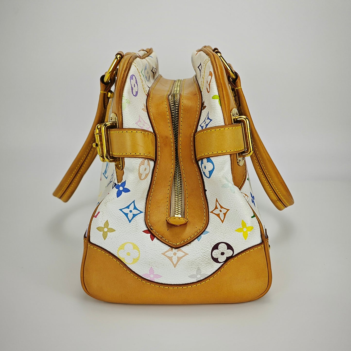 Louis Vuitton - Claudia - Monogram Multicolore canvas with Vachetta leather trim - White with Multicolour Monogram - (medium)