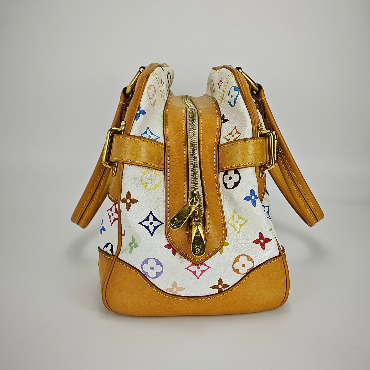 Louis Vuitton - Claudia - Monogram Multicolore canvas with Vachetta leather trim - White with Multicolour Monogram - (medium)