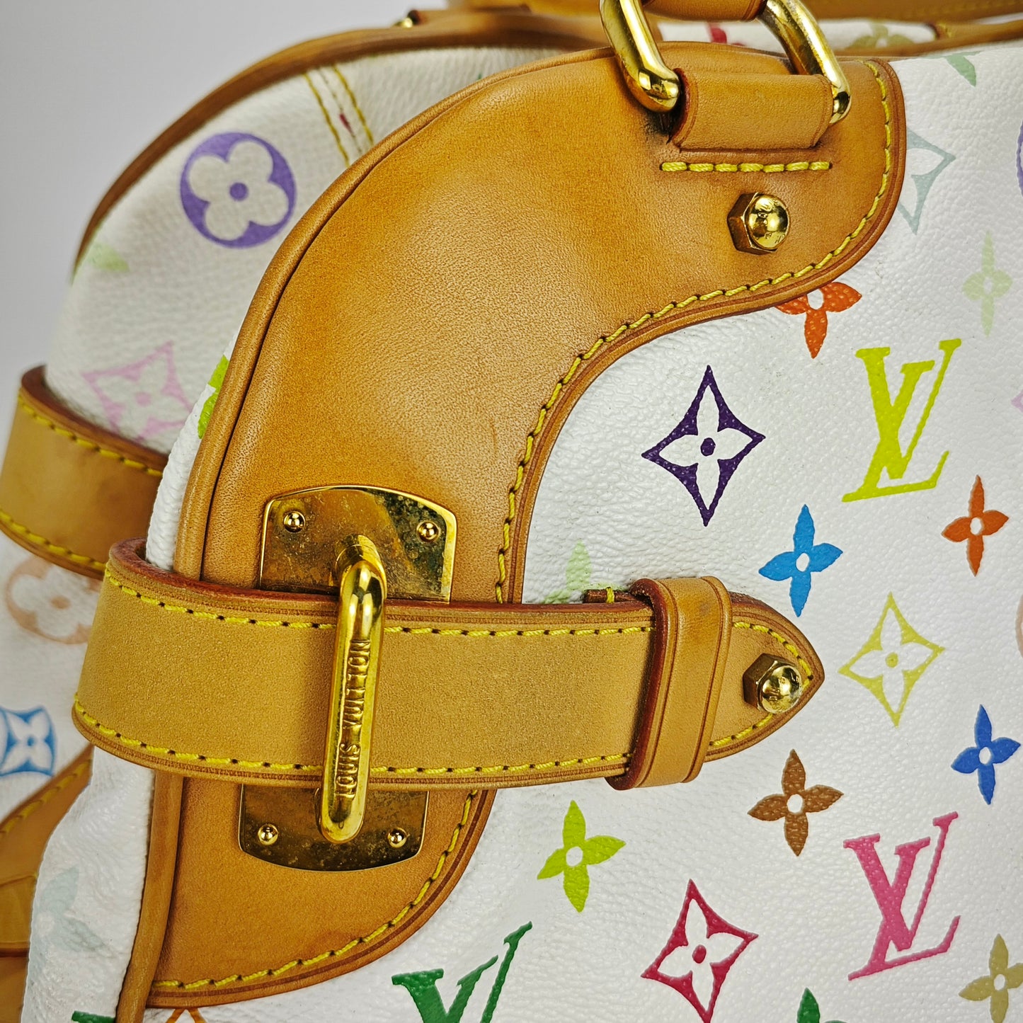 Louis Vuitton - Claudia - Monogram Multicolore canvas with Vachetta leather trim - White with Multicolour Monogram - (medium)
