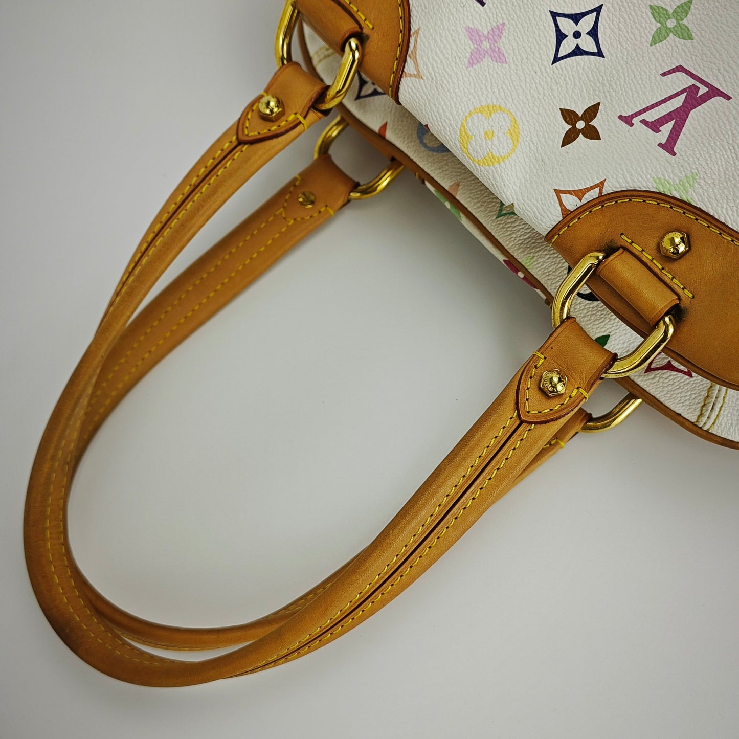 Louis Vuitton - Claudia - Monogram Multicolore canvas with Vachetta leather trim - White with Multicolour Monogram - (medium)