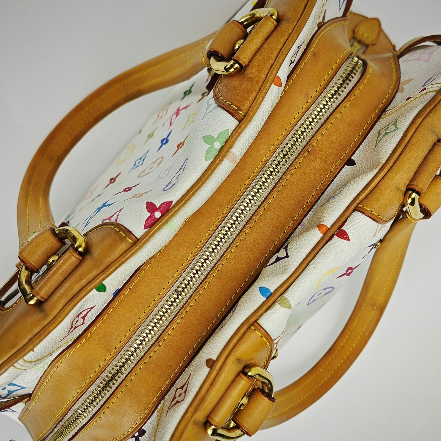 Louis Vuitton - Claudia - Monogram Multicolore canvas with Vachetta leather trim - White with Multicolour Monogram - (medium)