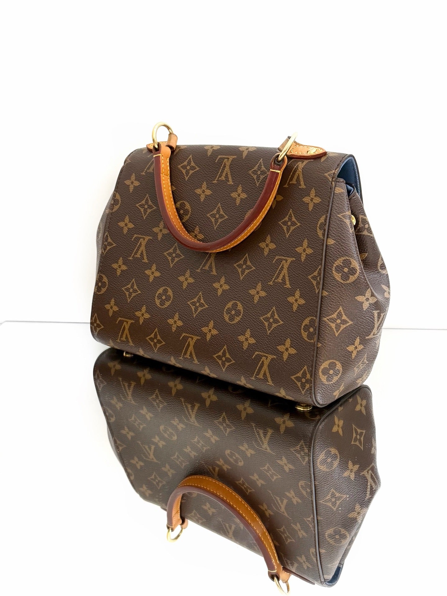 Louis Vuitton - Cluny BB - Monogram coated canvas and cowhide leather - Brown - (Small)