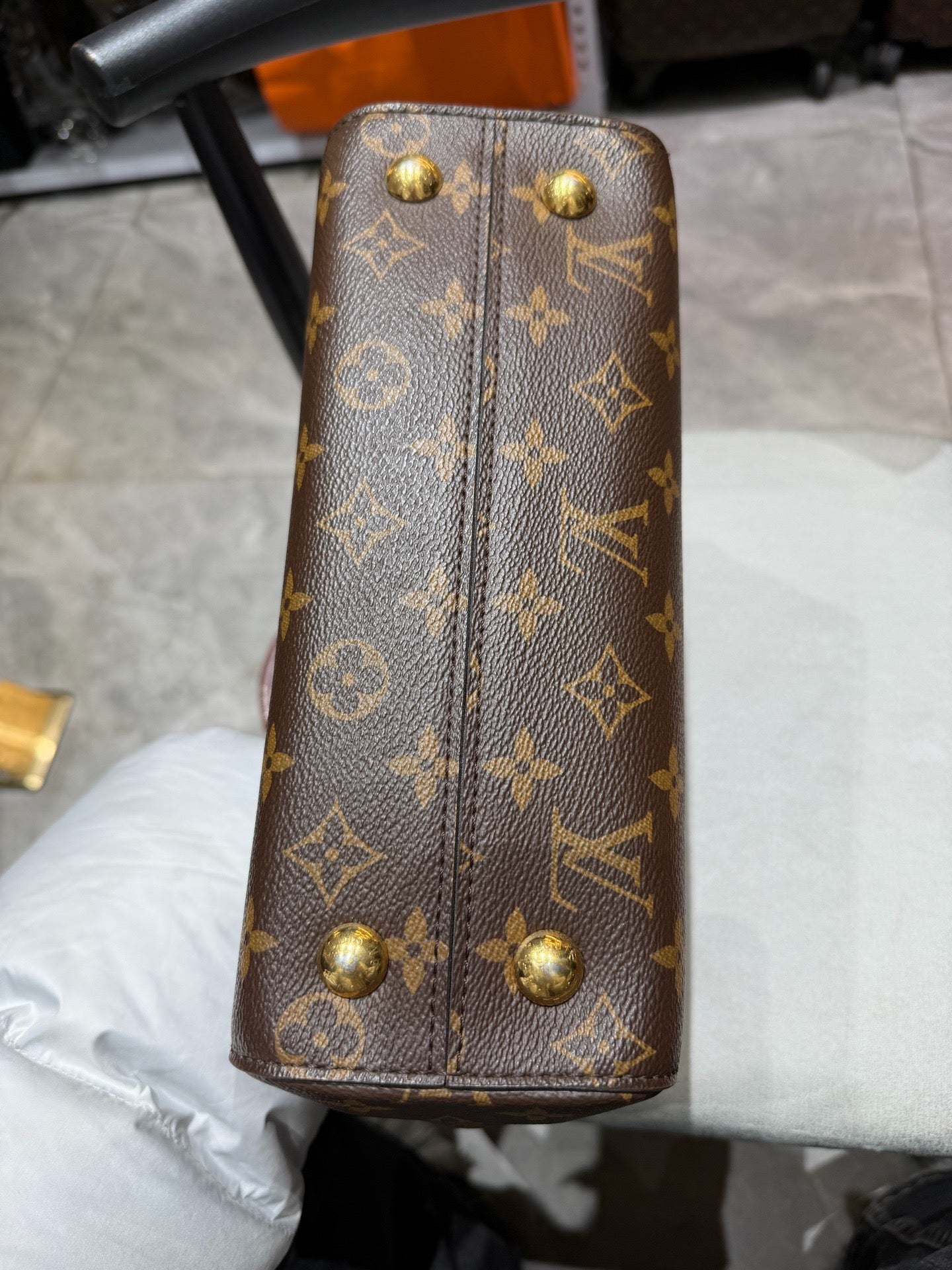 Louis Vuitton - Cluny BB - Monogram coated canvas and cowhide leather - Brown - (Small)