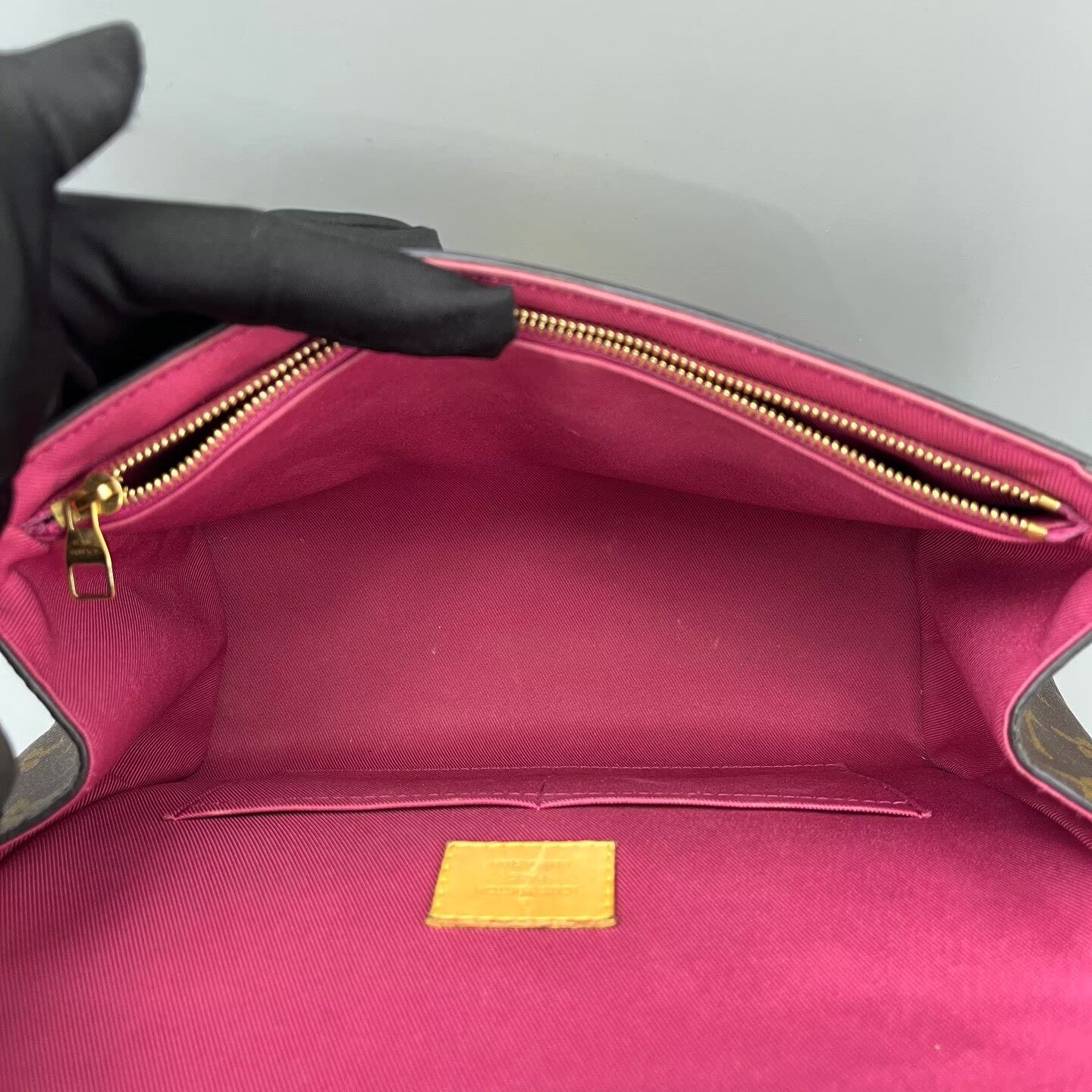 Louis Vuitton - Cluny BB - Monogram coated canvas with leather trim - Brown with pink interior and strap accents - (Small)