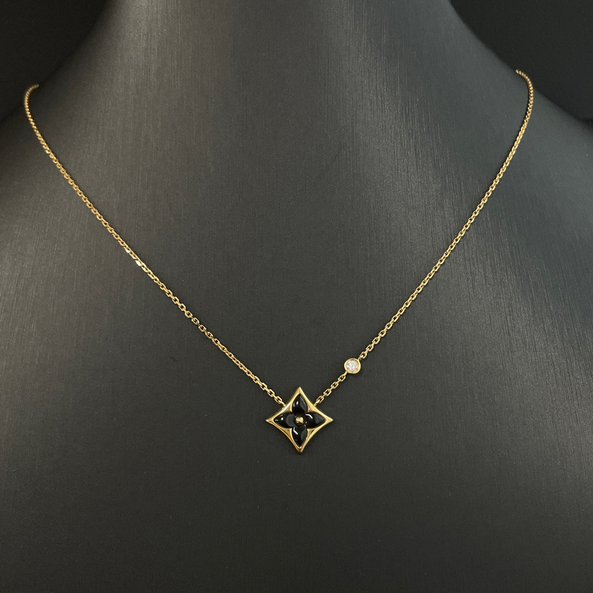 Louis Vuitton - Color Blossom - 18K rose gold, black agate and diamond - Gold - (40 cm)