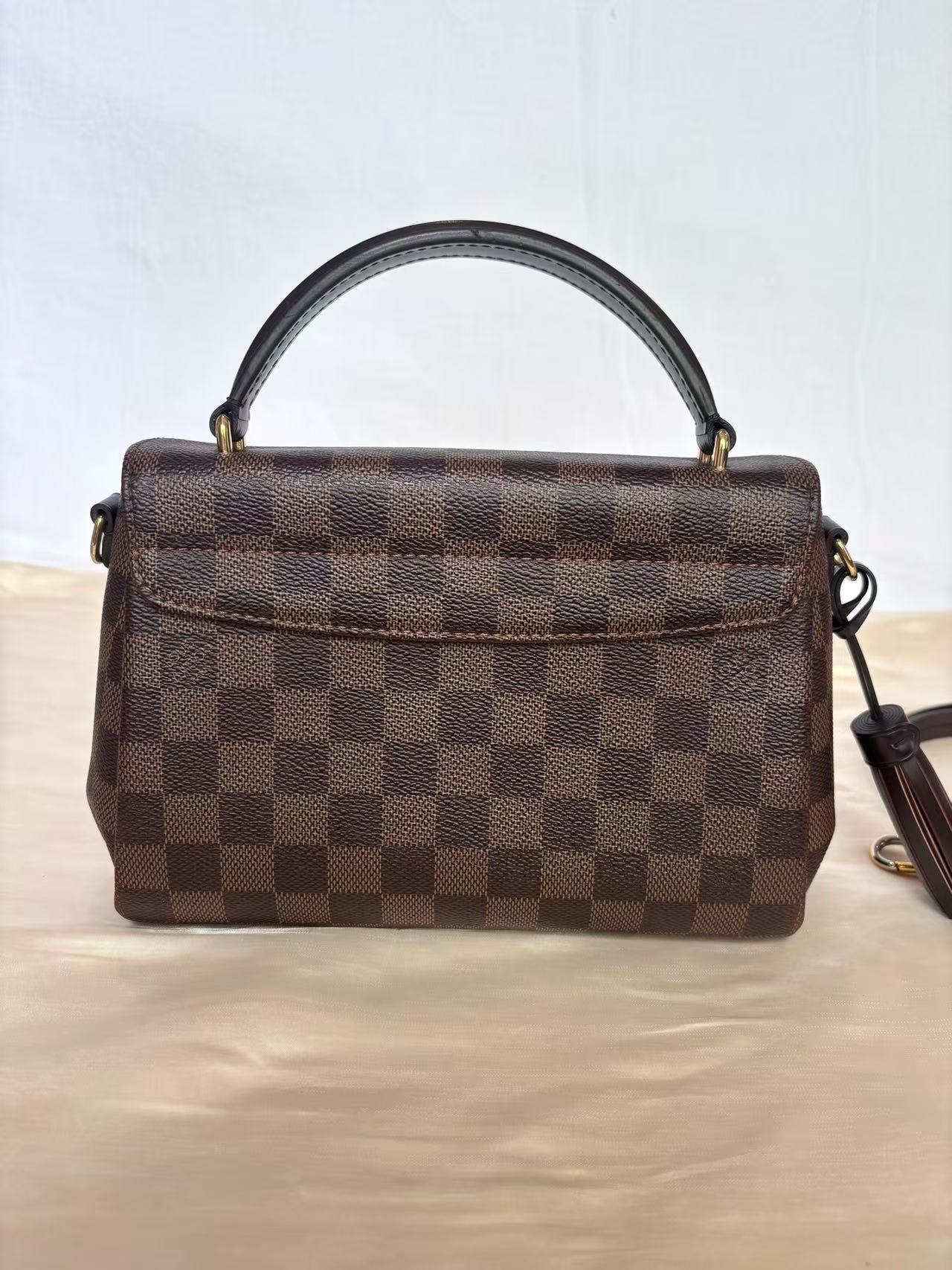 Louis Vuitton - Croisette - Damier Ebène coated canvas with cowhide leather trim - Brown with Red interior - (small)