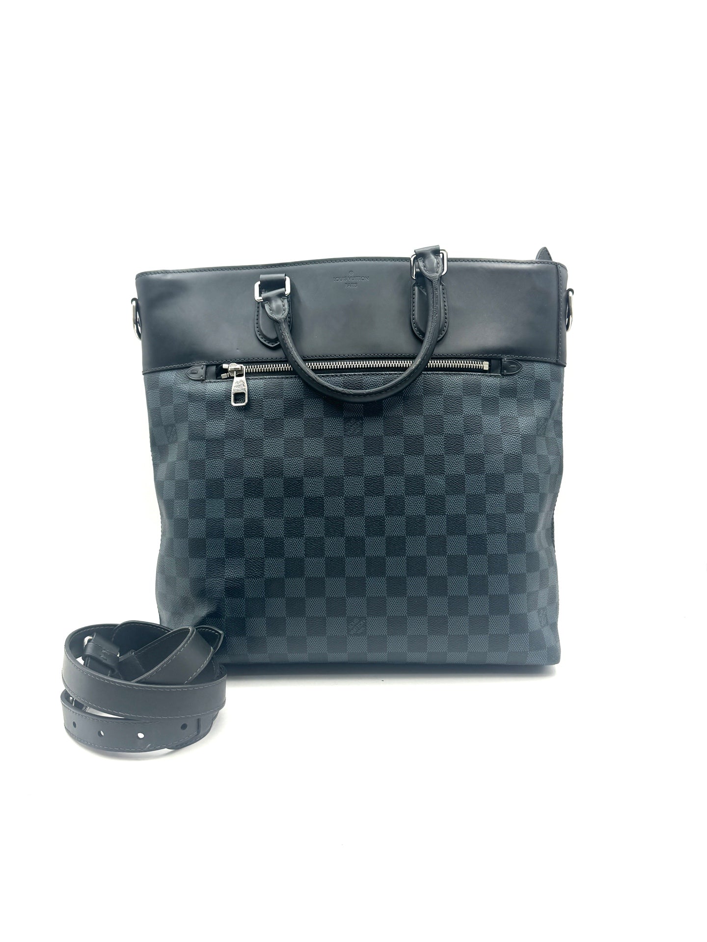 Louis Vuitton - Damier Graphite Commuter Briefcase Tote - Damier Graphite coated canvas with leather trim - Blue - (Large)