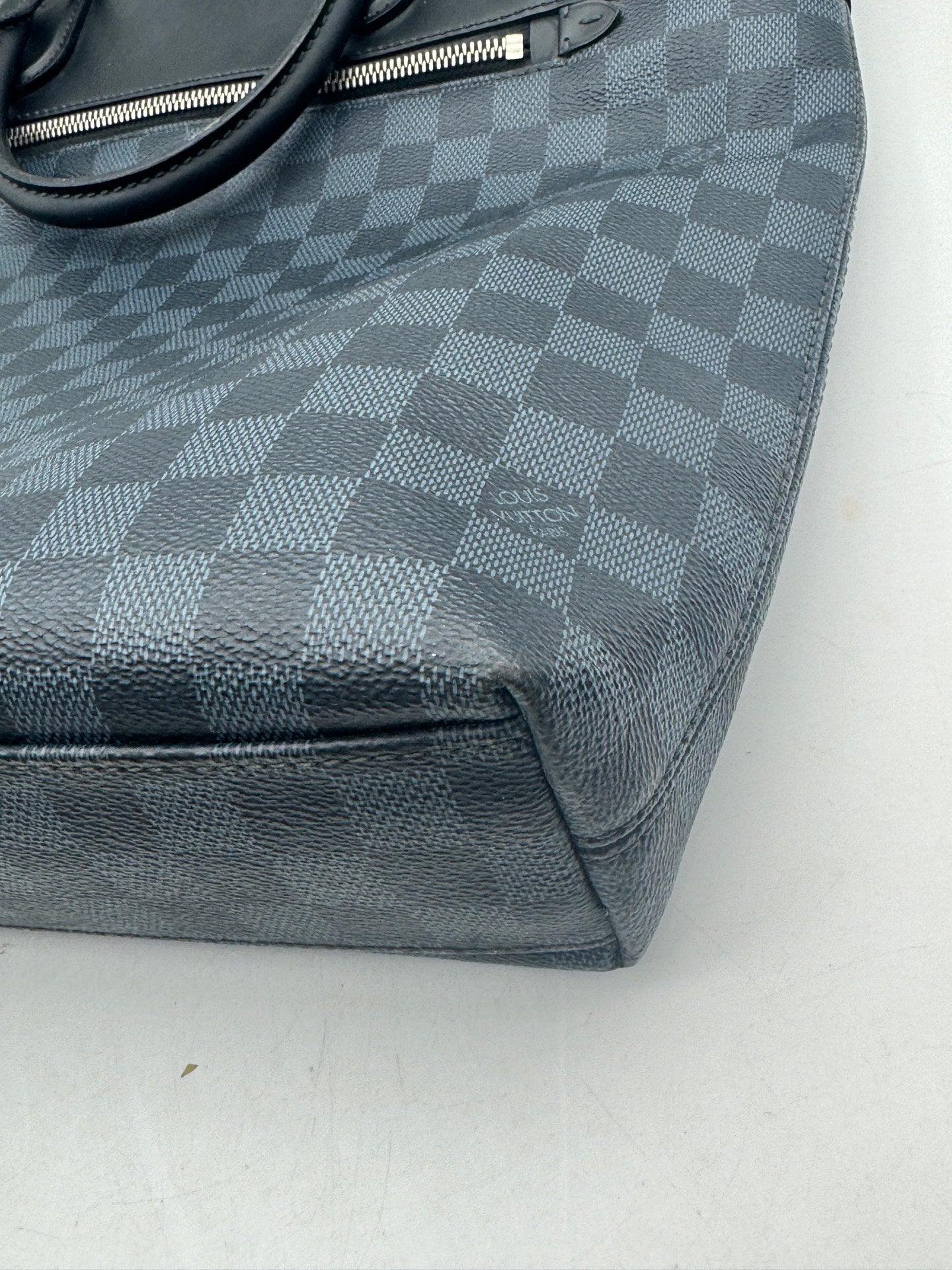 Louis Vuitton - Damier Graphite Commuter Briefcase Tote - Damier Graphite coated canvas with leather trim - Blue - (Large)