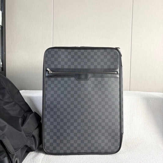 Louis Vuitton - Damier Graphite Rolling Suitcase - Coated Canvas - Black - (large)
