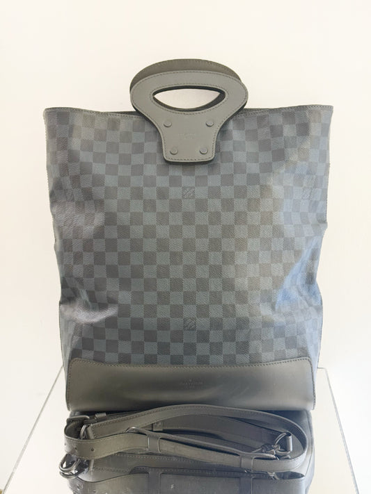 Louis Vuitton - Damier Graphite Sheet Music Tote Bag - Damier Graphite canvas with leather trim - Black - (Large)