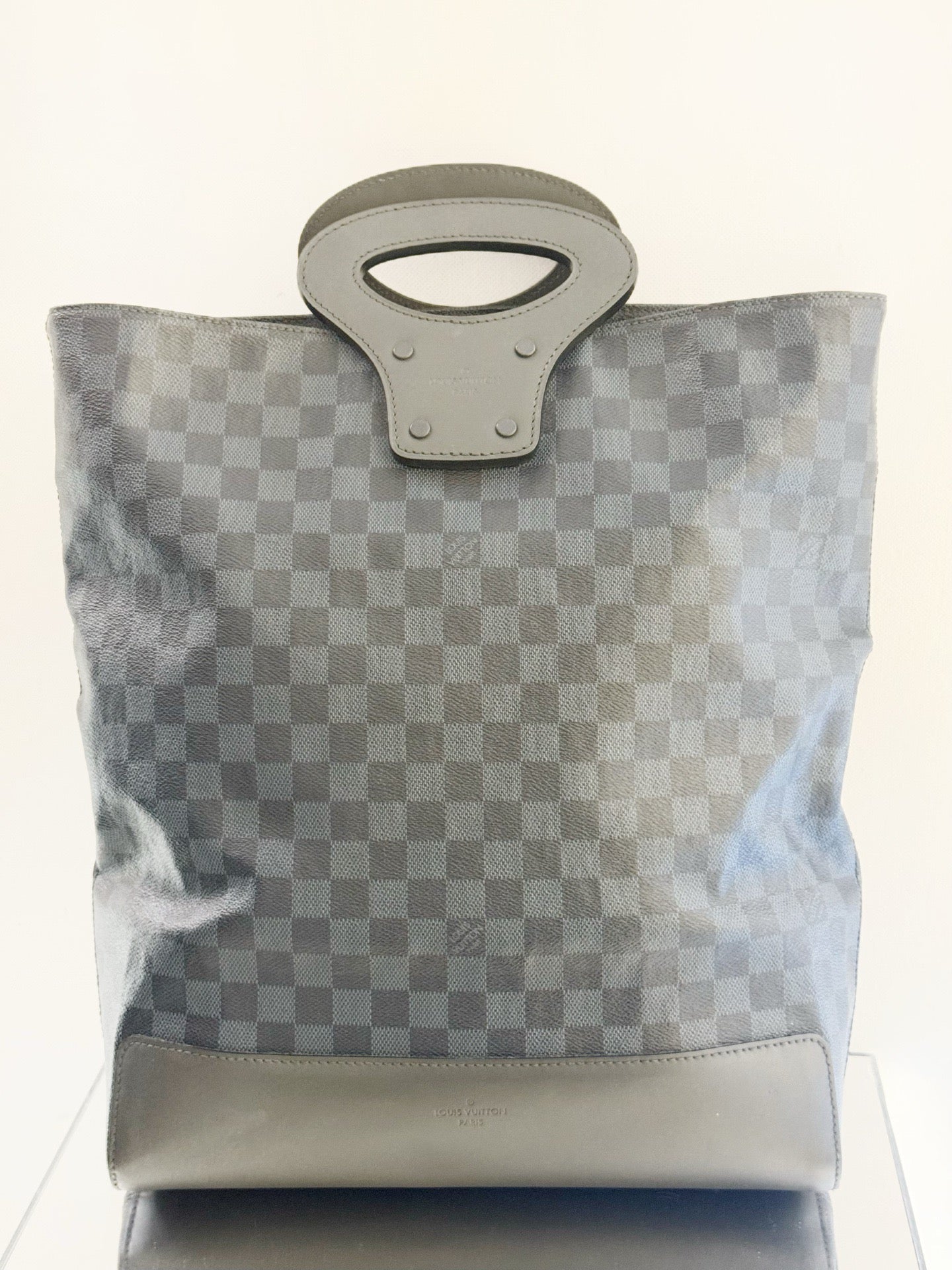 Louis Vuitton - Damier Graphite Sheet Music Tote Bag - Damier Graphite canvas with leather trim - Black - (Large)