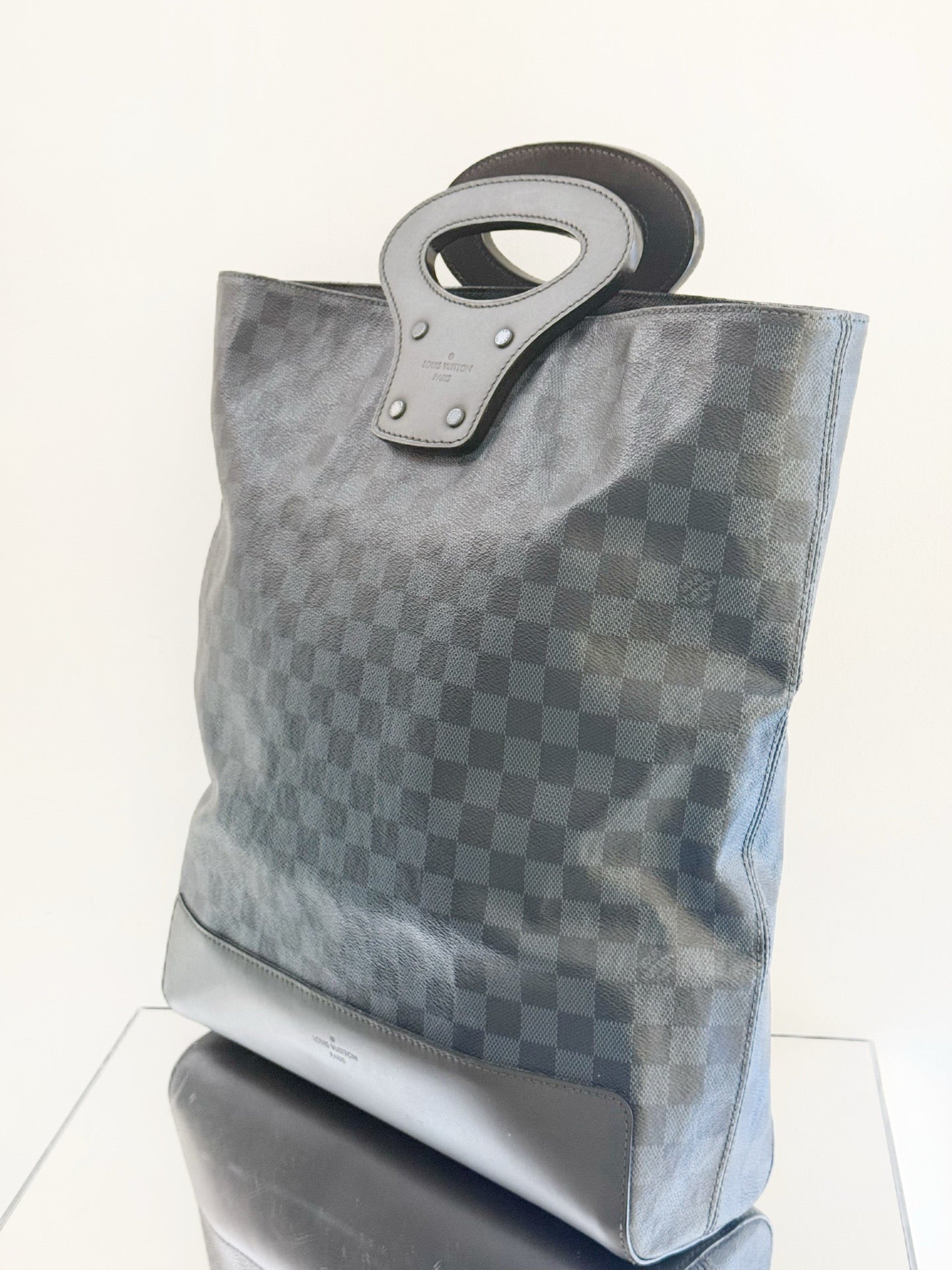 Louis Vuitton - Damier Graphite Sheet Music Tote Bag - Damier Graphite canvas with leather trim - Black - (Large)