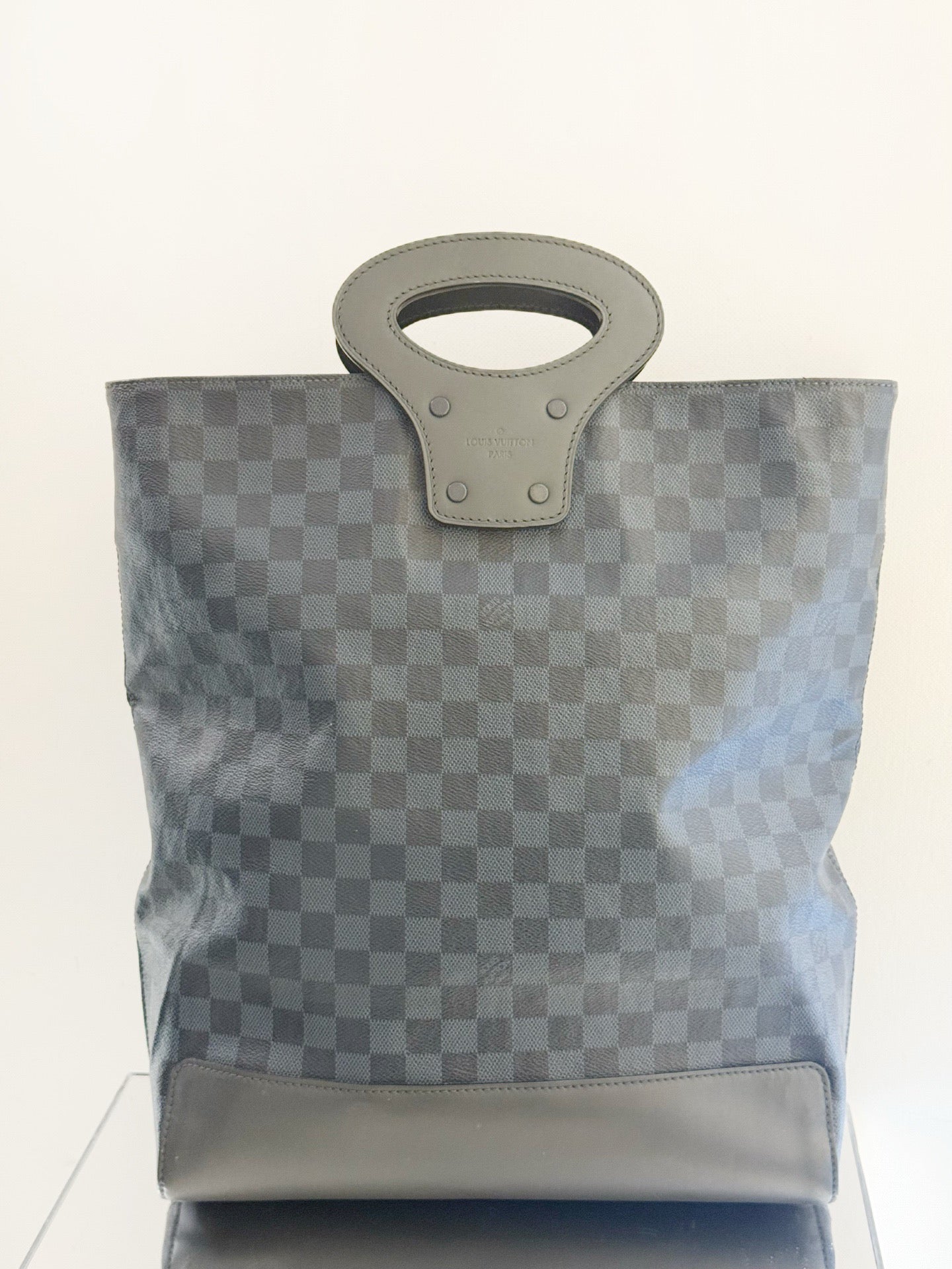Louis Vuitton - Damier Graphite Sheet Music Tote Bag - Damier Graphite canvas with leather trim - Black - (Large)
