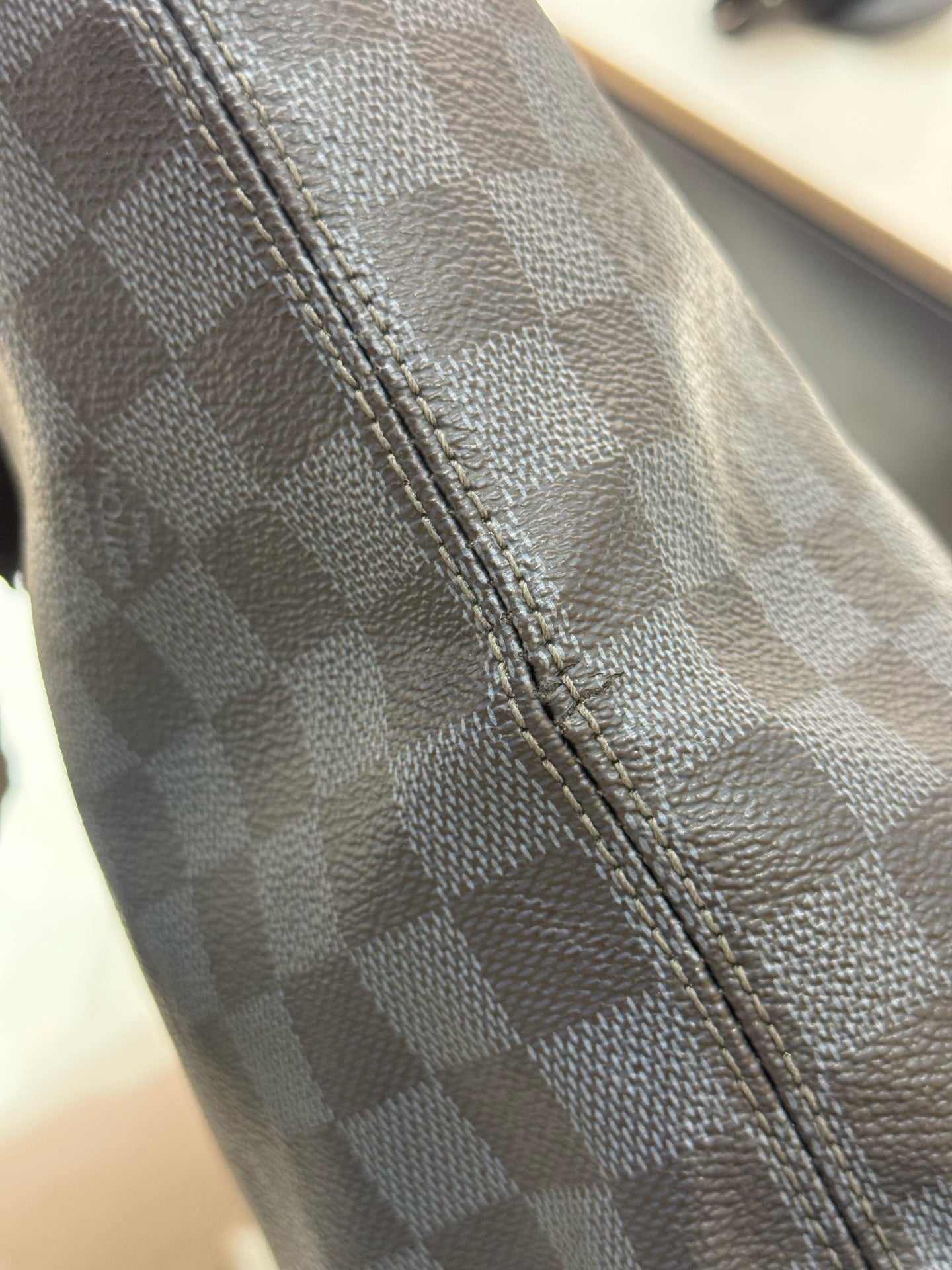 Louis Vuitton - Damier Graphite Sheet Music Tote Bag - Damier Graphite canvas with leather trim - Black - (Large)