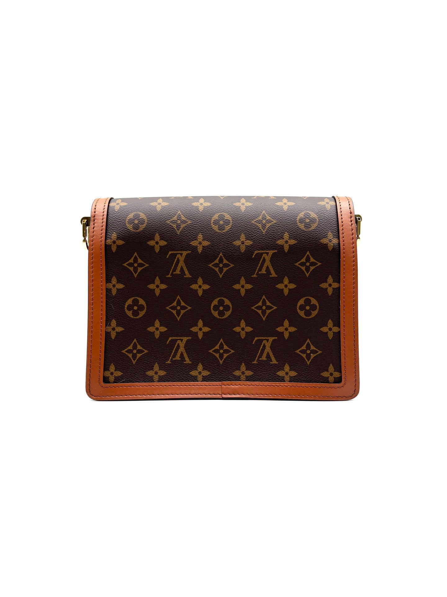 Louis Vuitton - Dauphine - Coated canvas with cowhide leather trim - Brown with Caramel trim - (Medium)