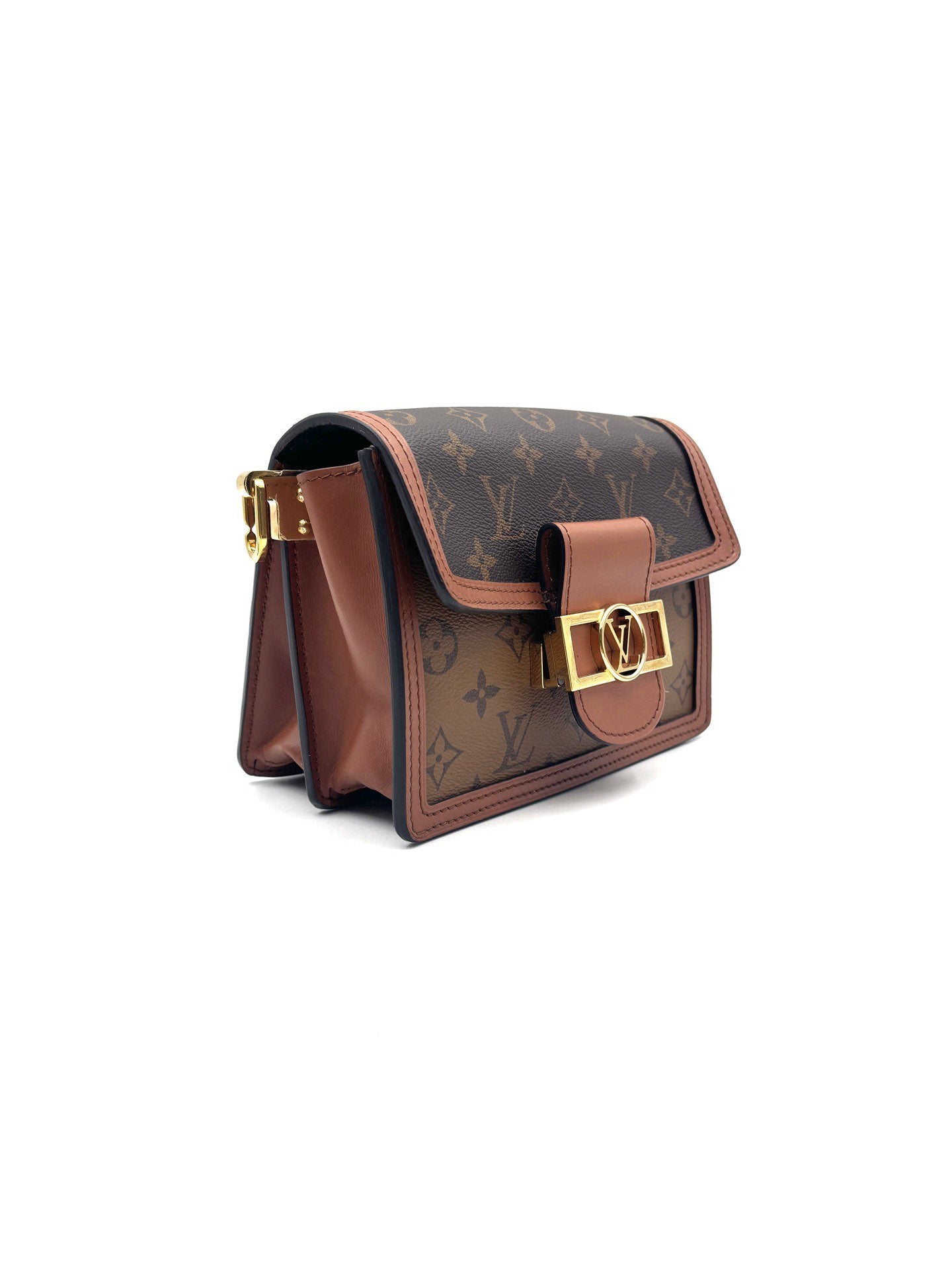 Louis Vuitton - Dauphine Mini - Monogram canvas with leather trim - Brown and Caramel - (mini)