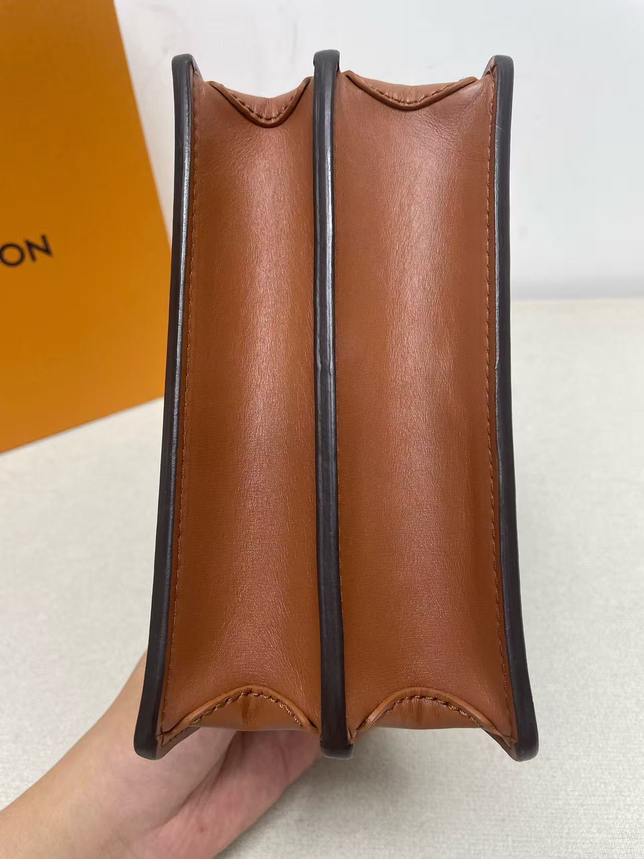 Louis Vuitton - Dauphine Mini - Monogram coated canvas with calfskin leather trim and microfiber lining - Brown with tan leather trim and gold-tone hardware - (mini)