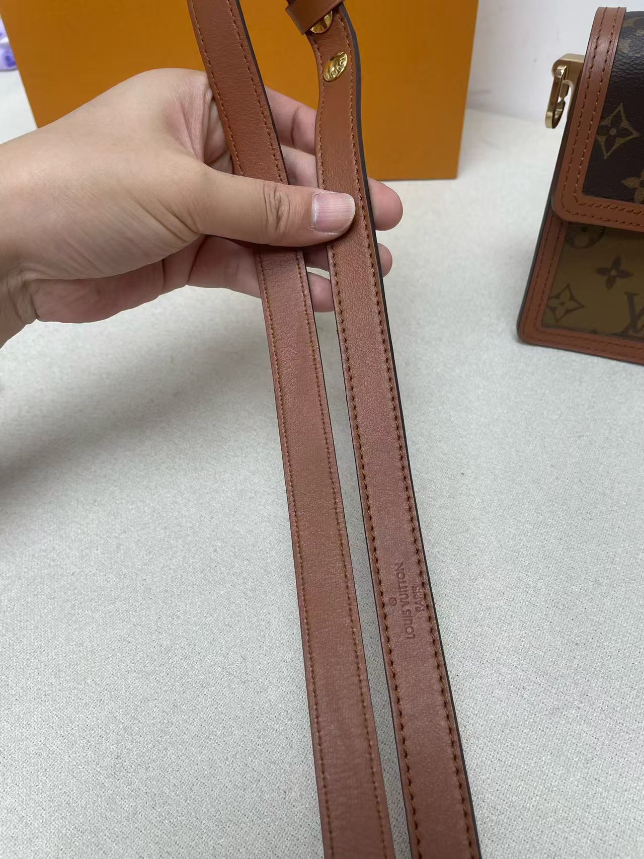Louis Vuitton - Dauphine Mini - Monogram coated canvas with calfskin leather trim and microfiber lining - Brown with tan leather trim and gold-tone hardware - (mini)