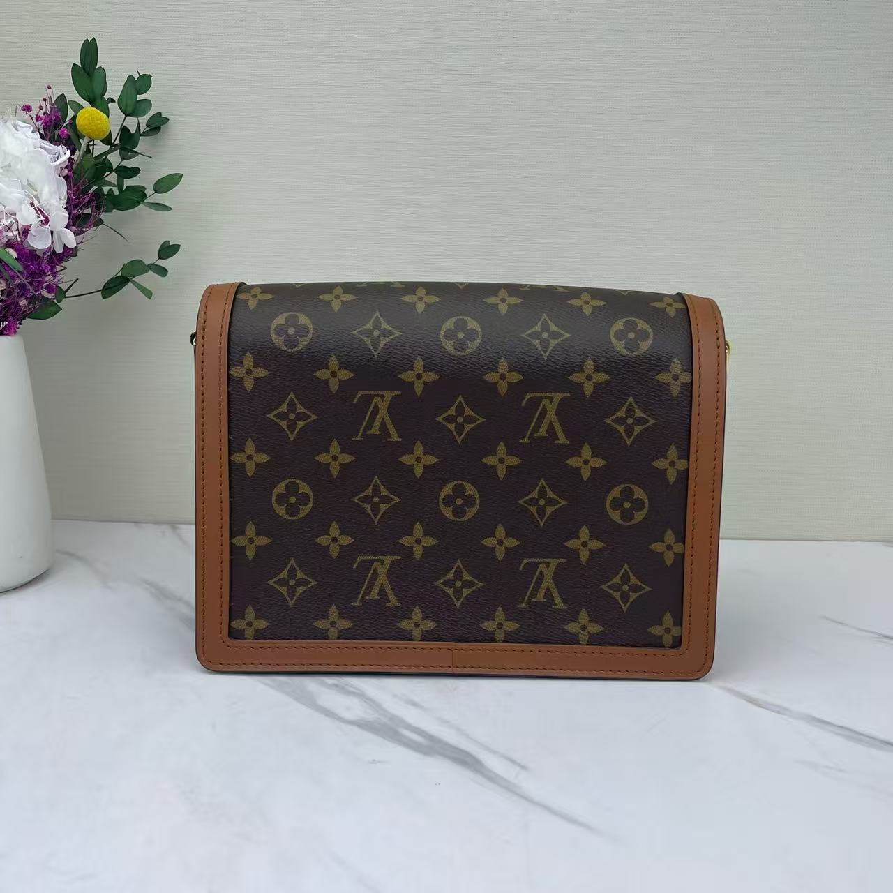 Louis Vuitton - Dauphine - Monogram coated canvas with calfskin leather trim - Brown - (medium)
