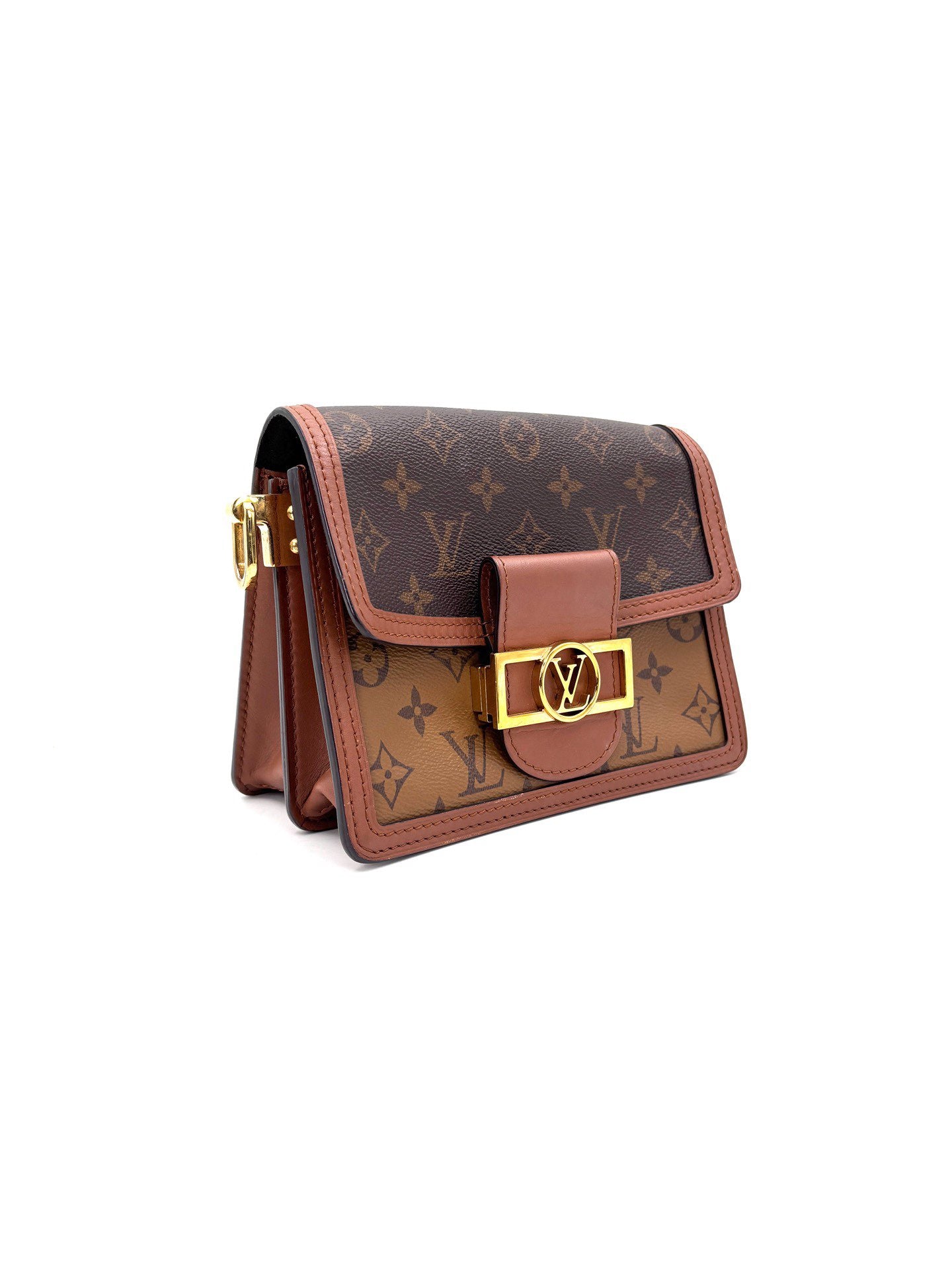 Louis Vuitton - Dauphine - Monogram coated canvas with calfskin trim - Brown - (mini)