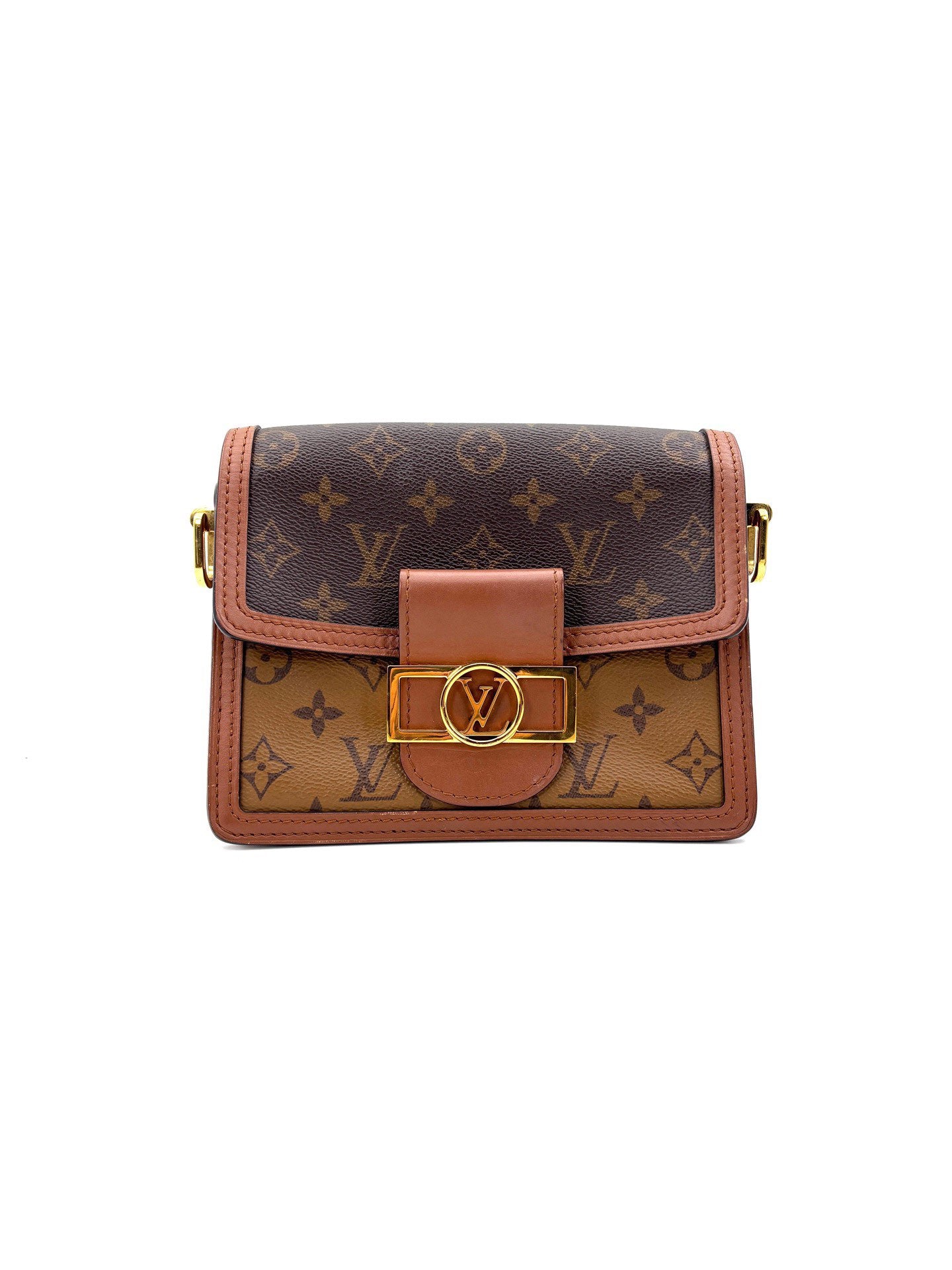 Louis Vuitton - Dauphine - Monogram coated canvas with calfskin trim - Brown - (mini)