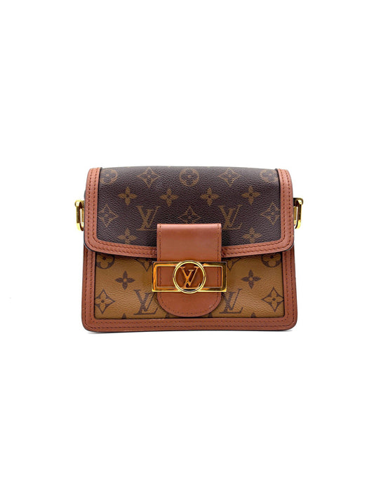 Louis Vuitton - Dauphine - Monogram coated canvas with calfskin trim - Brown - (mini)