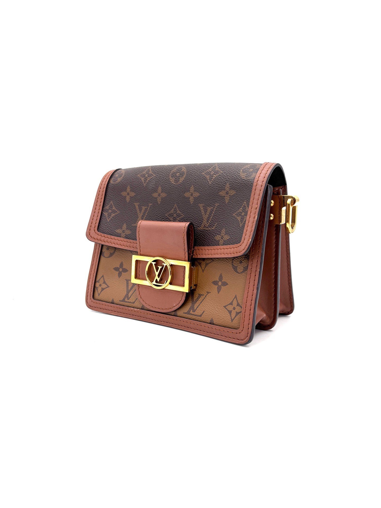Louis Vuitton - Dauphine - Monogram coated canvas with calfskin trim - Brown - (mini)