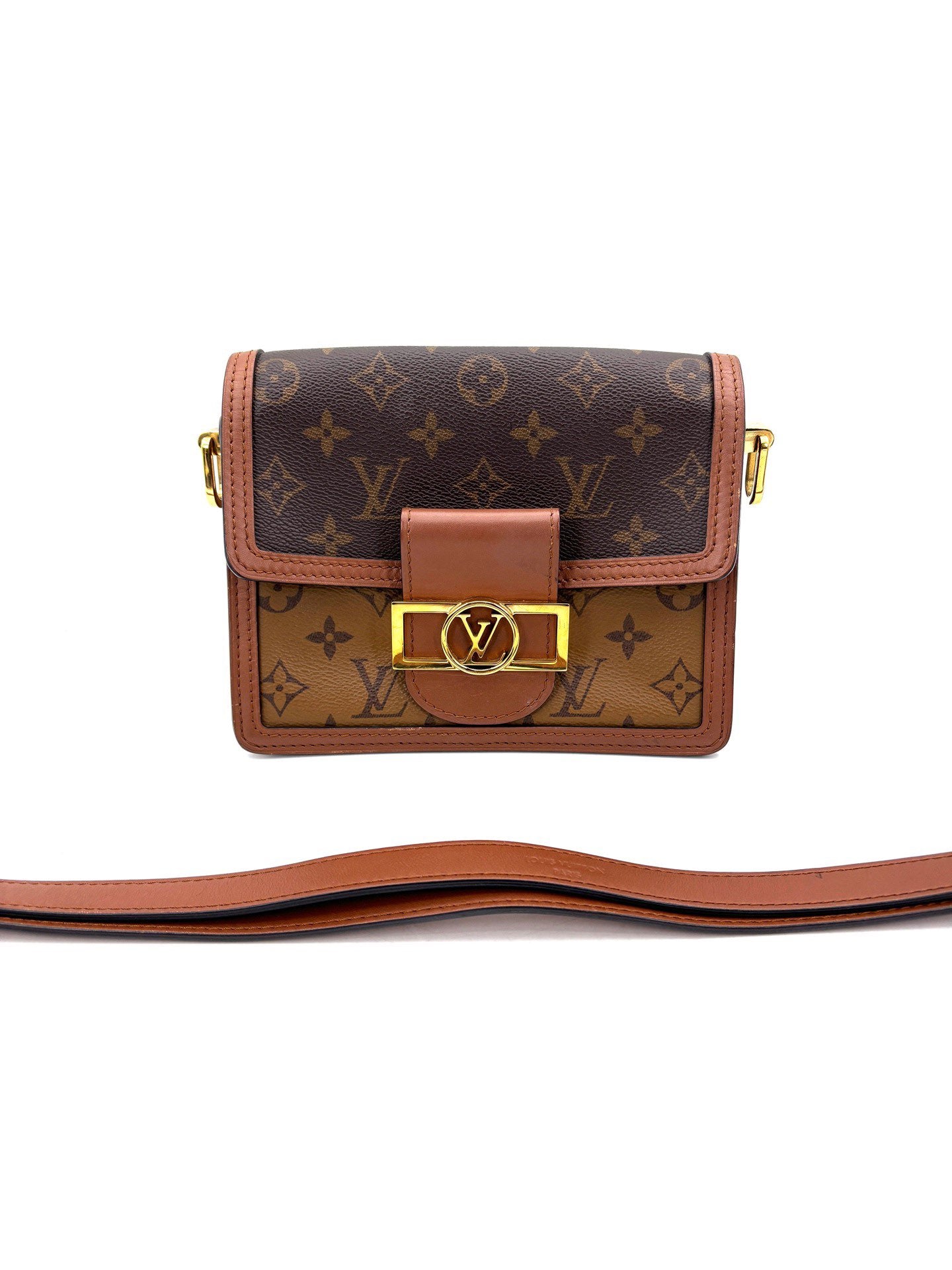 Louis Vuitton - Dauphine - Monogram coated canvas with calfskin trim - Brown - (mini)