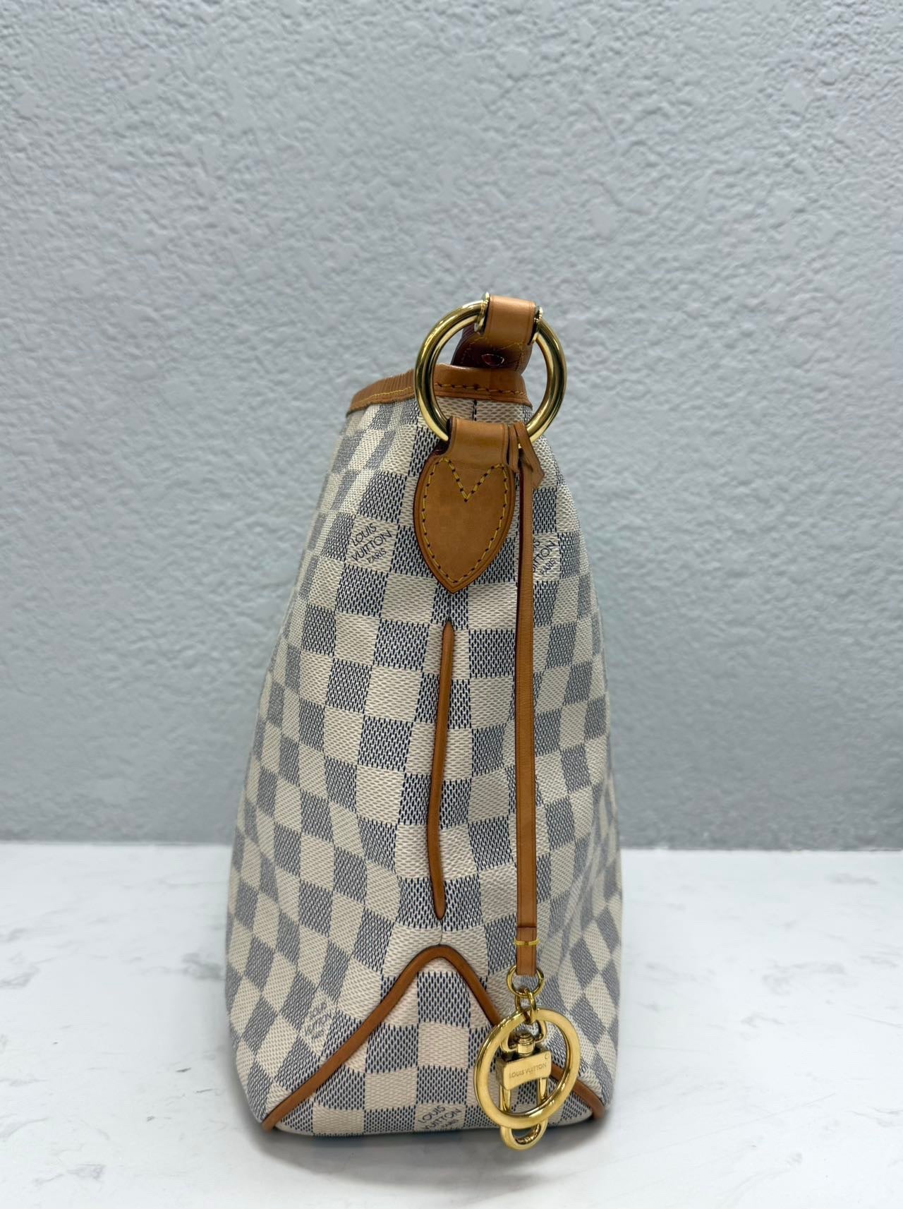 Louis Vuitton - Delightful PM - Damier Azur coated canvas with Vachetta leather trim - White - (small)