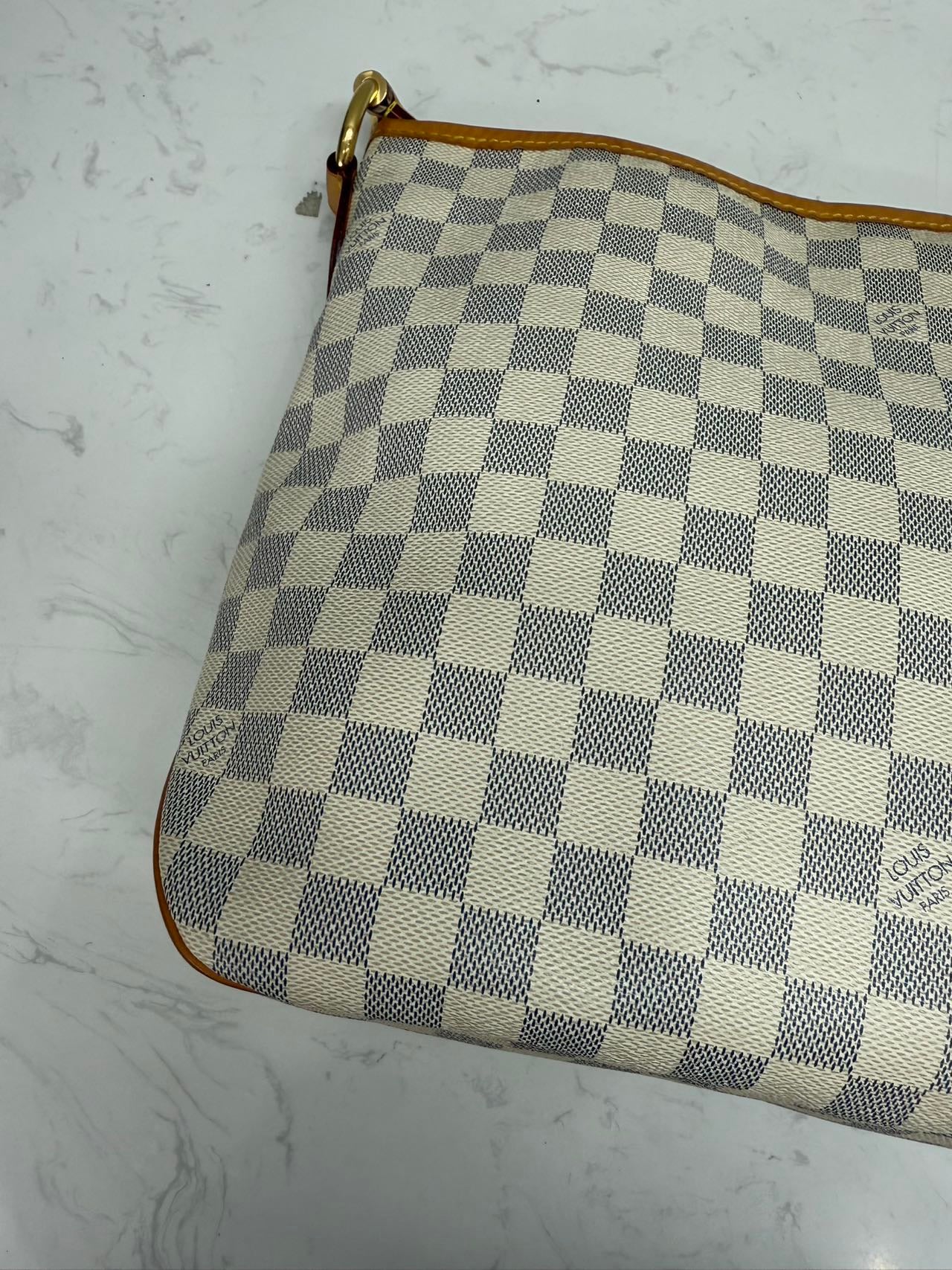 Louis Vuitton - Delightful PM - Damier Azur coated canvas with Vachetta leather trim - White - (small)