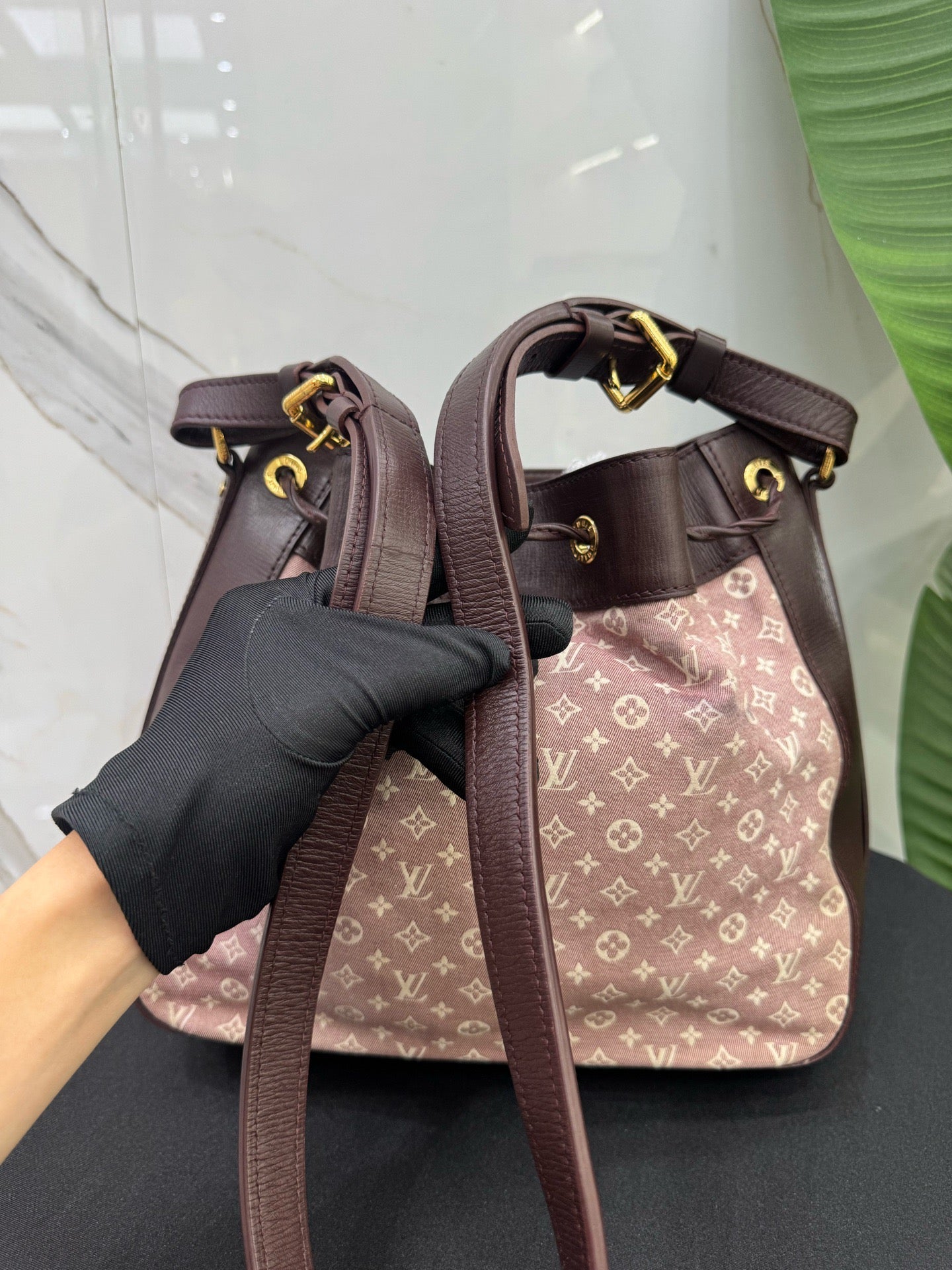 Louis Vuitton - Denim Monogram Bucket Bag - Denim - Jeans - Pink - (medium)